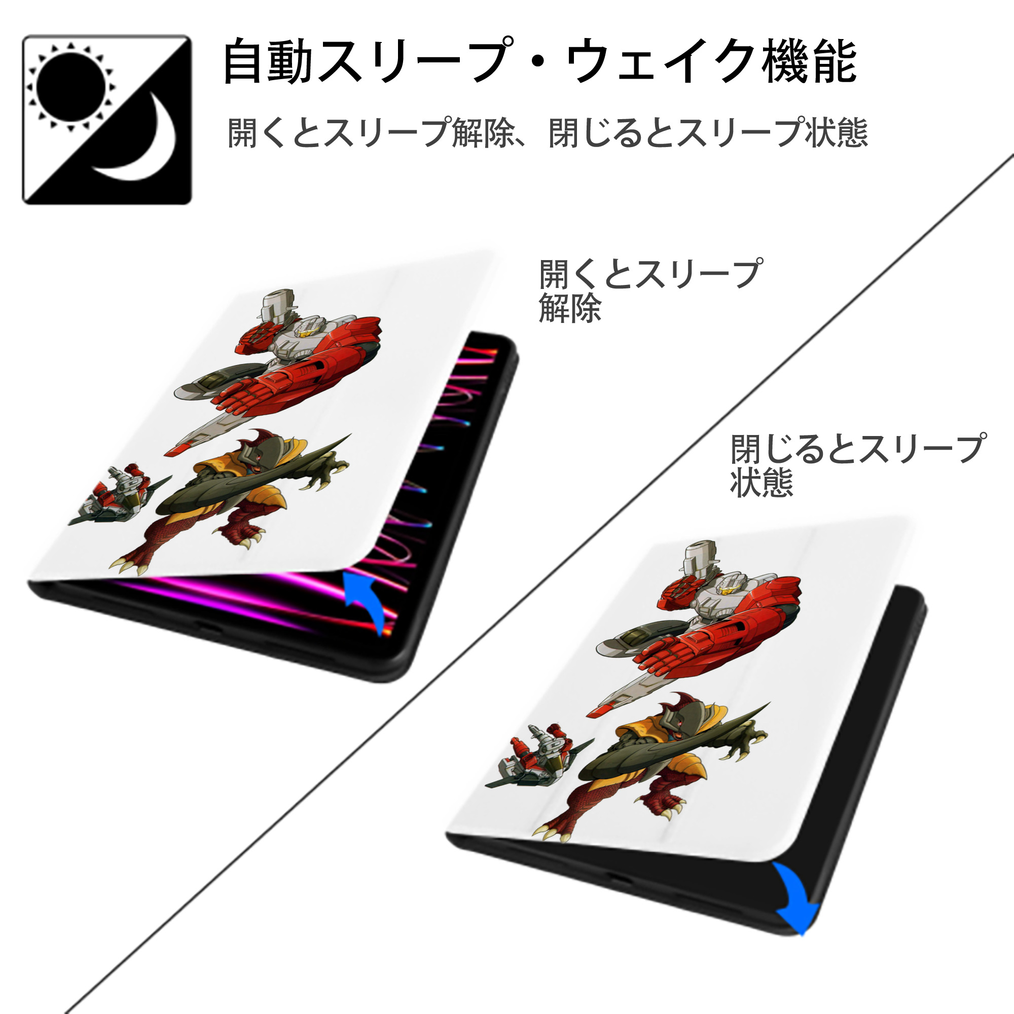  IPad ケース ペン収納付き 三つ折りスタンド PUレザー×シリコン 対応機種9.5/10.5/10.9インチ