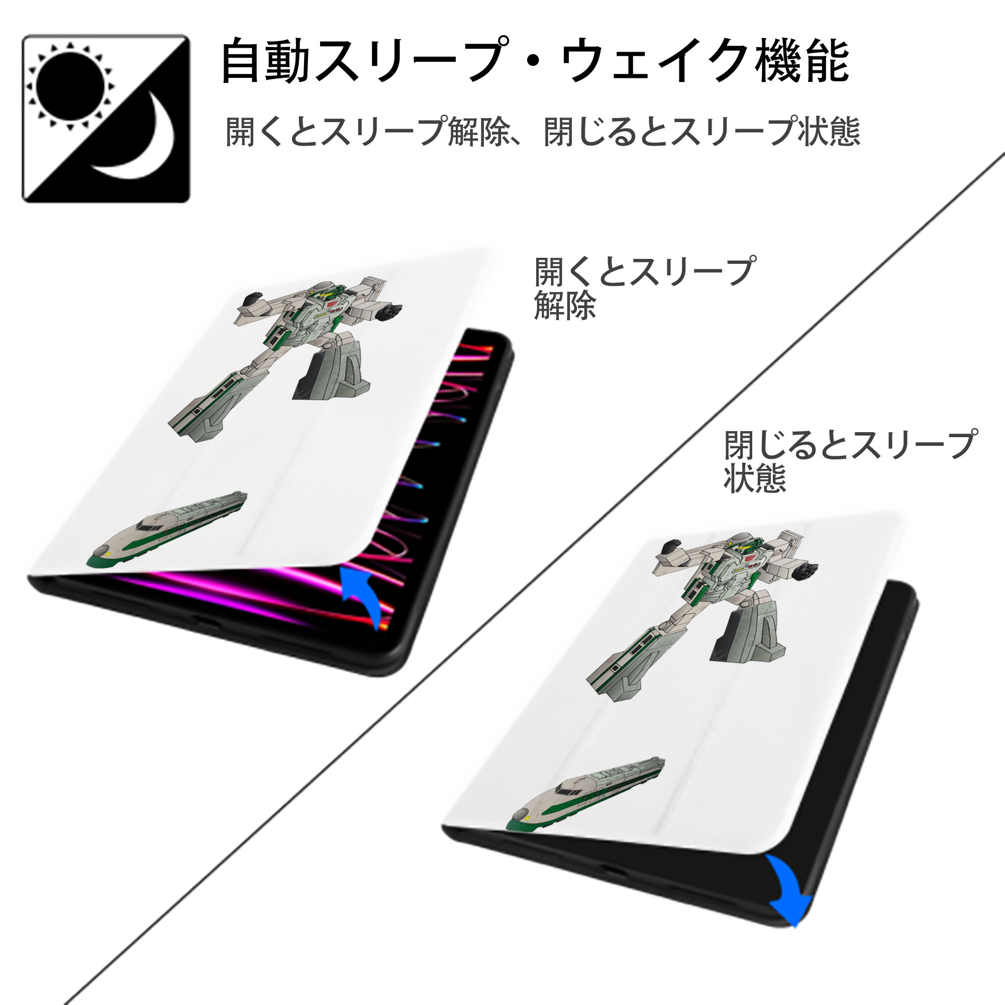  IPad ケース ペン収納付き 三つ折りスタンド PUレザー×シリコン 対応機種9.5/10.5/10.9インチ