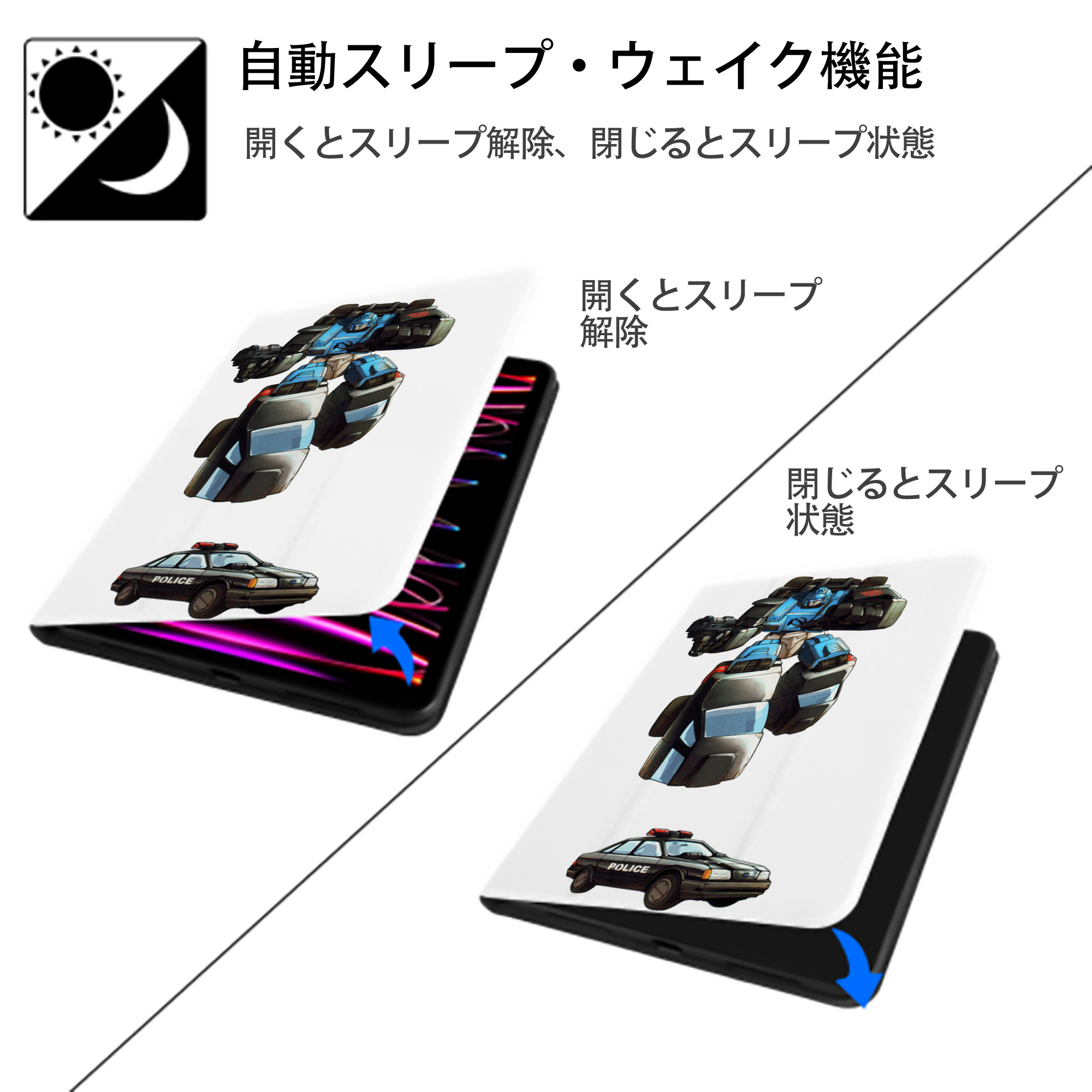  IPad ケース ペン収納付き 三つ折りスタンド PUレザー×シリコン 対応機種9.5/10.5/10.9インチ