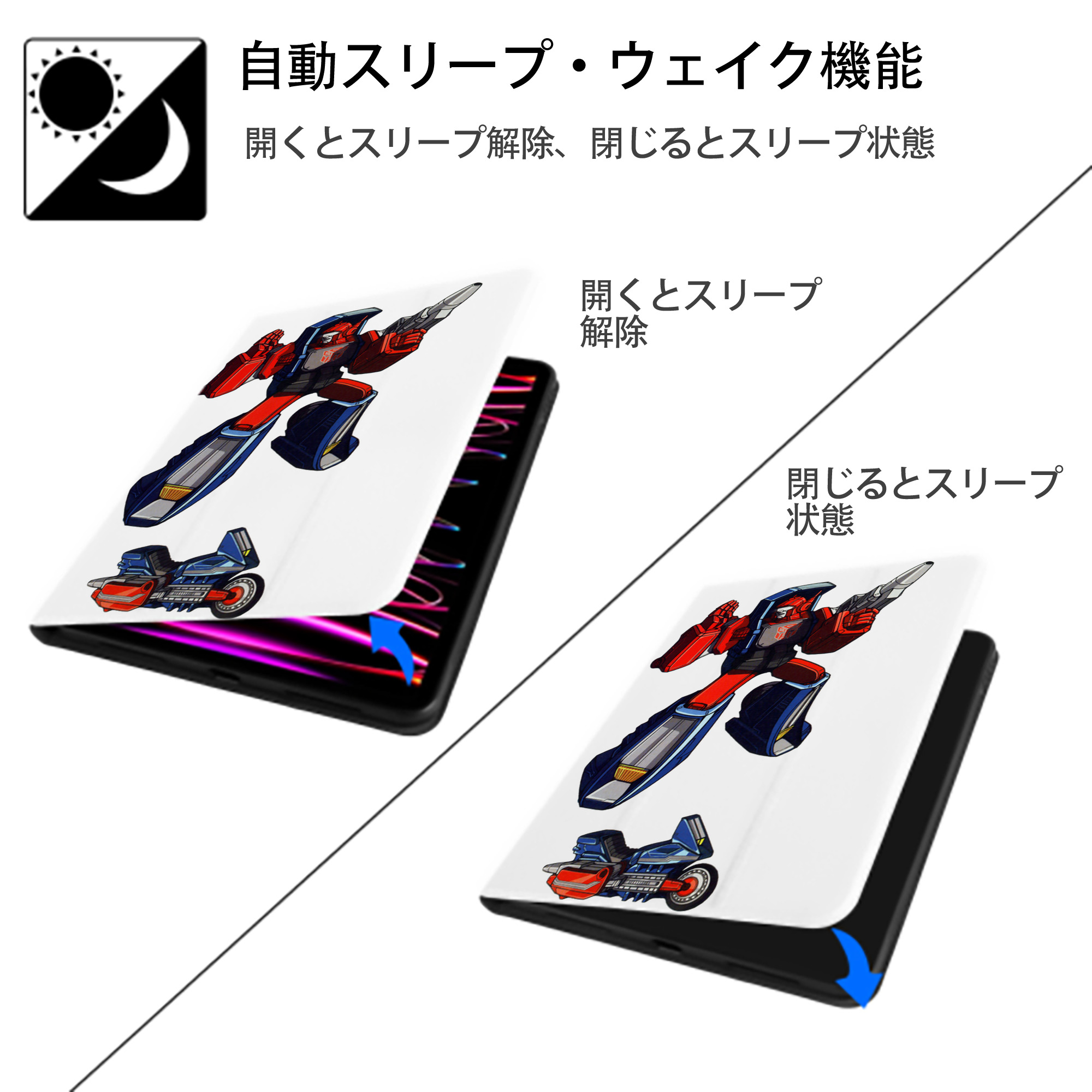  IPad ケース ペン収納付き 三つ折りスタンド PUレザー×シリコン 対応機種9.5/10.5/10.9インチ