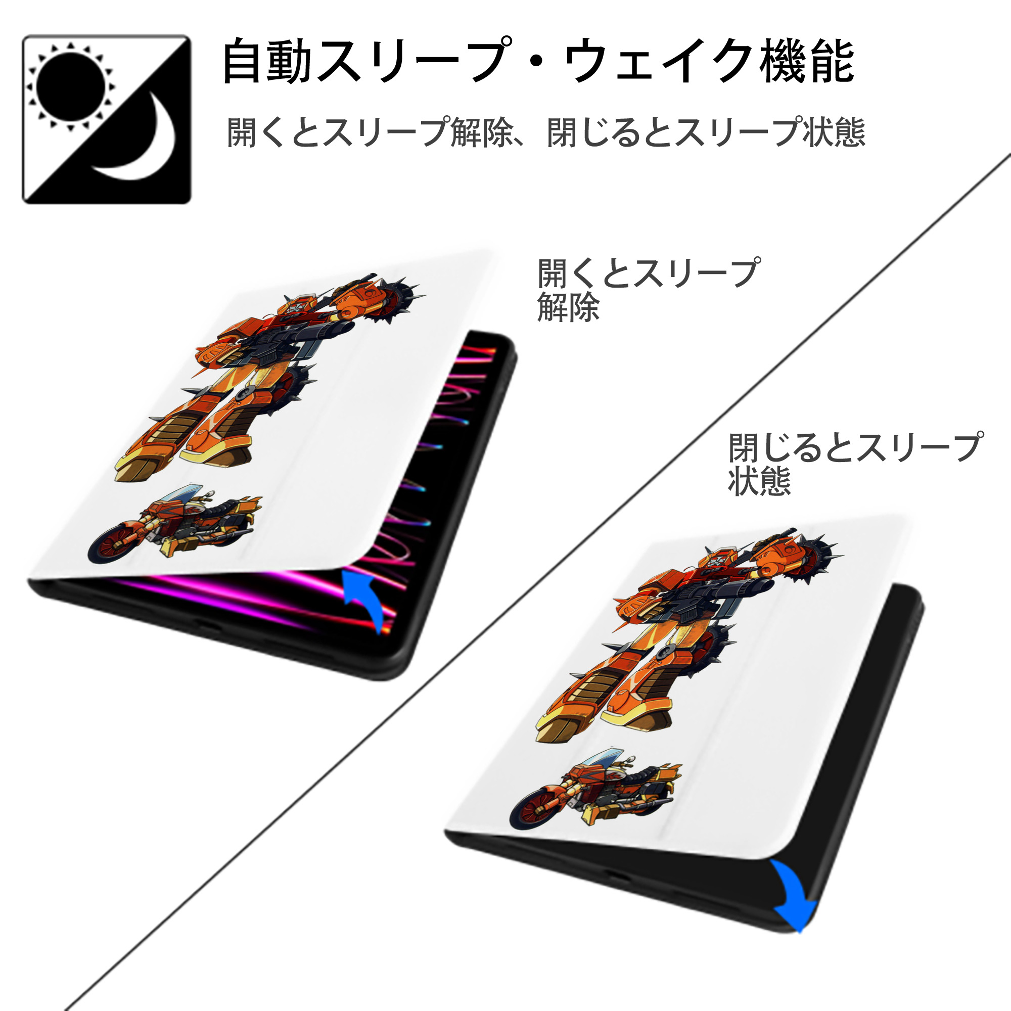  IPad ケース ペン収納付き 三つ折りスタンド PUレザー×シリコン 対応機種9.5/10.5/10.9インチ