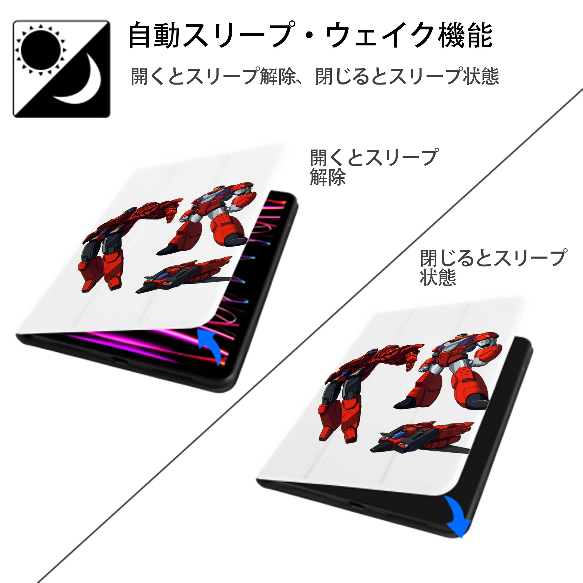  IPad ケース ペン収納付き 三つ折りスタンド PUレザー×シリコン 対応機種9.5/10.5/10.9インチ
