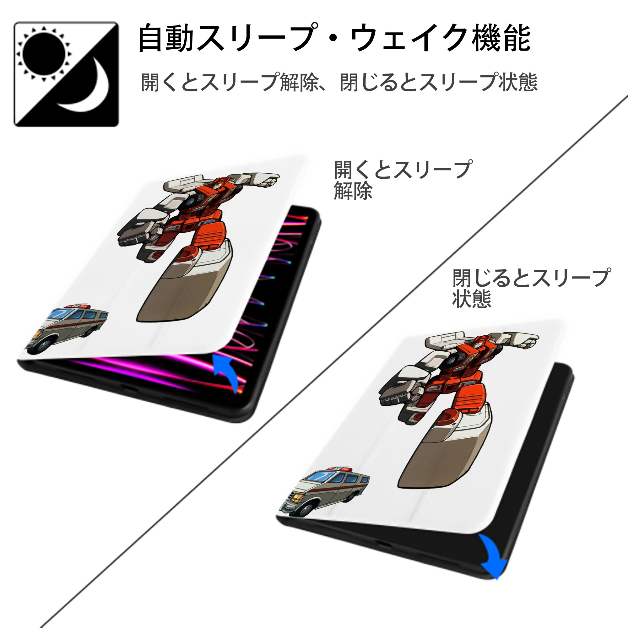  IPad ケース ペン収納付き 三つ折りスタンド PUレザー×シリコン 対応機種9.5/10.5/10.9インチ