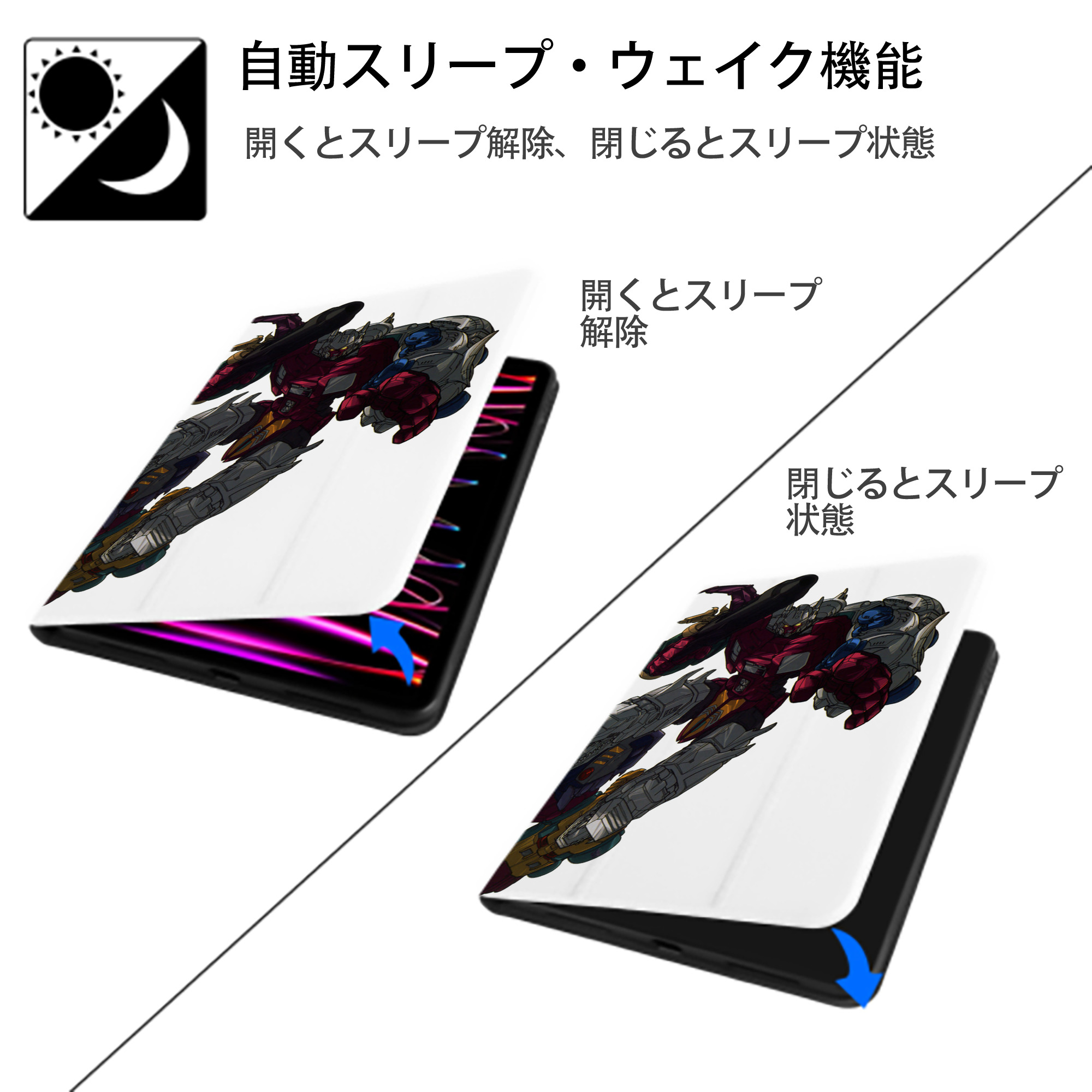  IPad ケース ペン収納付き 三つ折りスタンド PUレザー×シリコン 対応機種9.5/10.5/10.9インチ