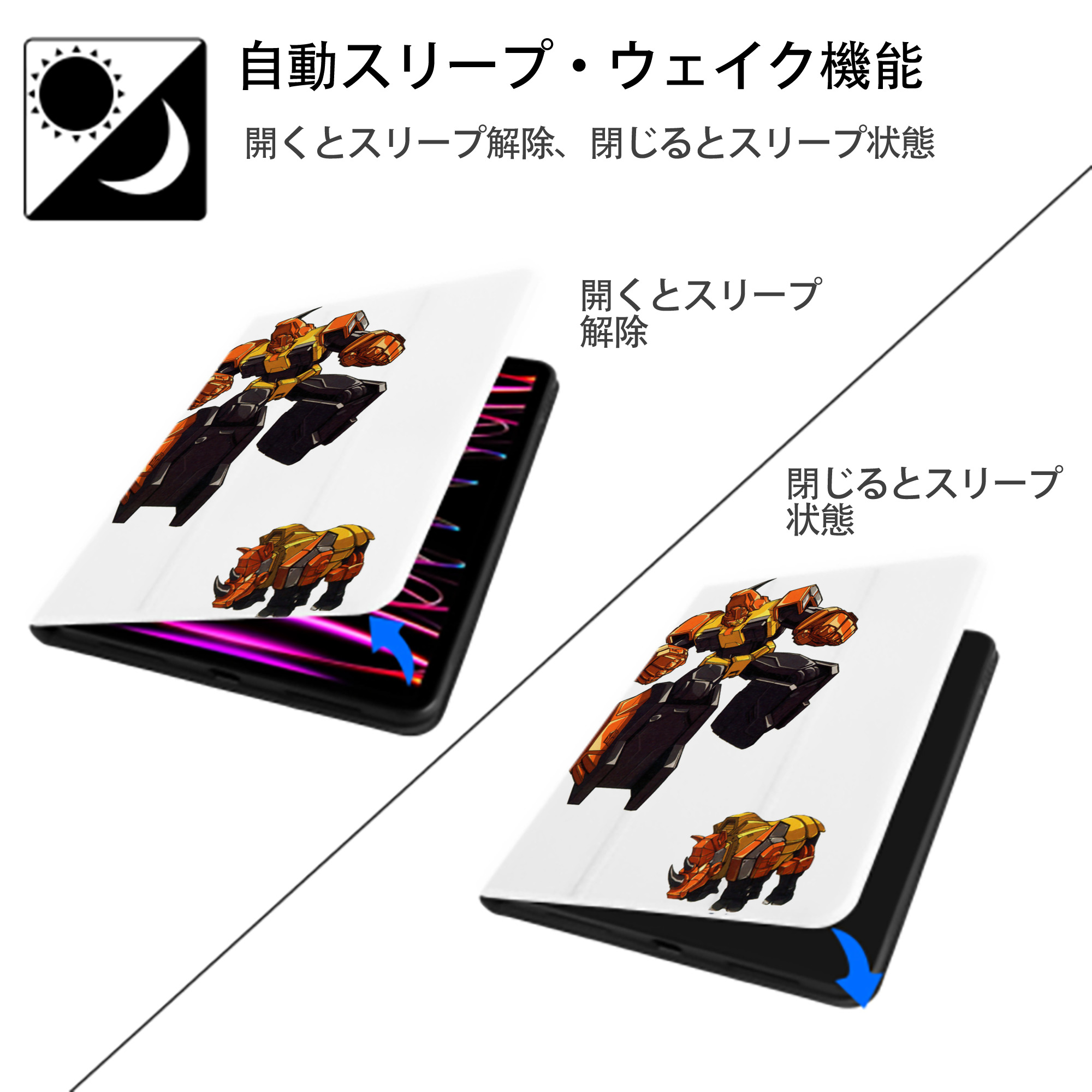  IPad ケース ペン収納付き 三つ折りスタンド PUレザー×シリコン 対応機種9.5/10.5/10.9インチ