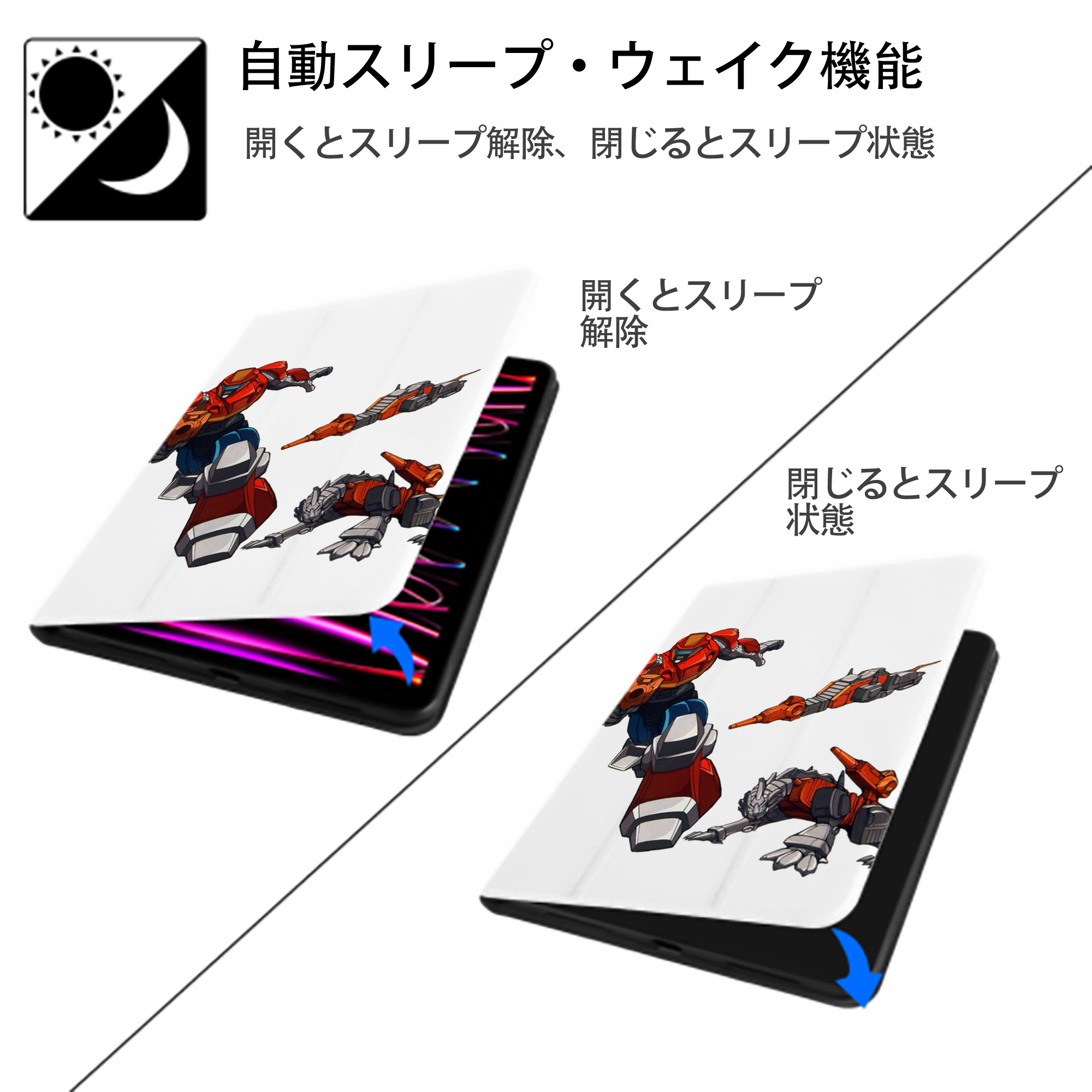  IPad ケース ペン収納付き 三つ折りスタンド PUレザー×シリコン 対応機種9.5/10.5/10.9インチ