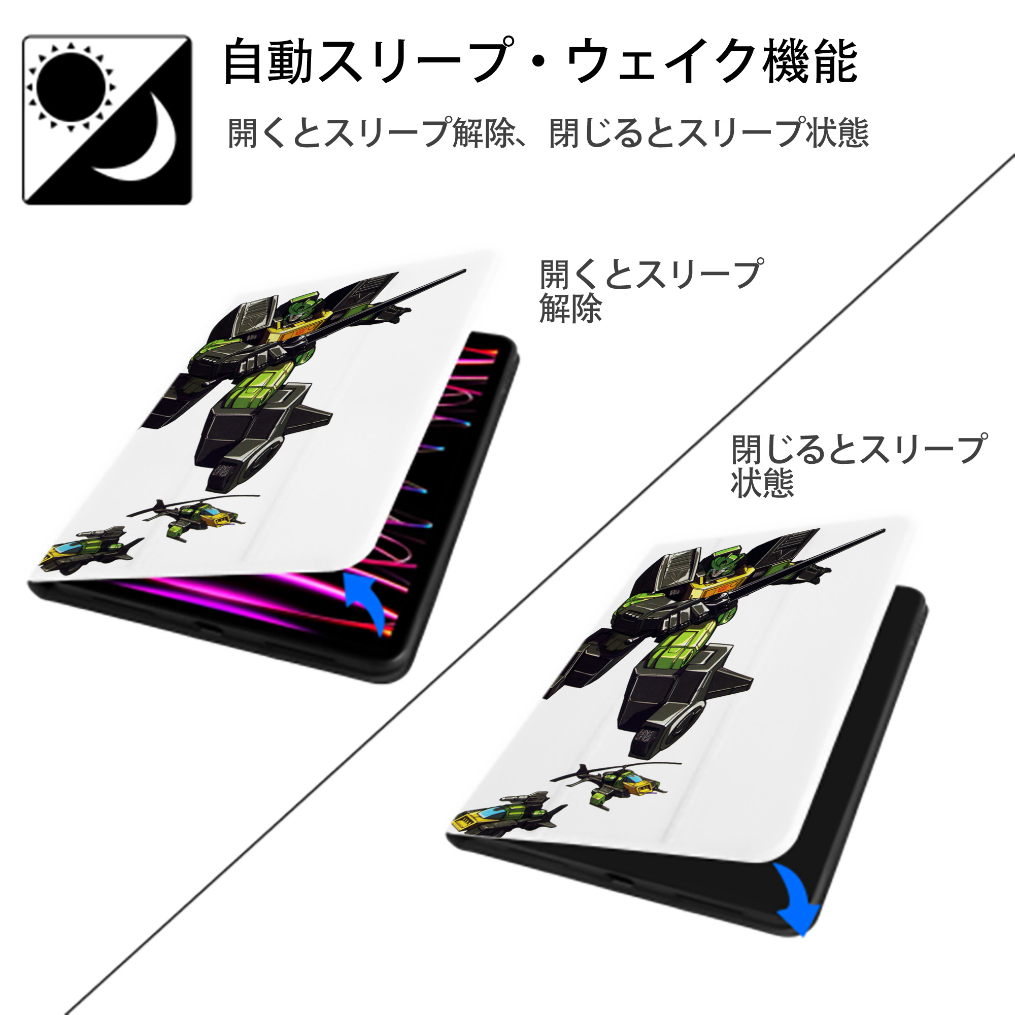  IPad ケース ペン収納付き 三つ折りスタンド PUレザー×シリコン 対応機種9.5/10.5/10.9インチ