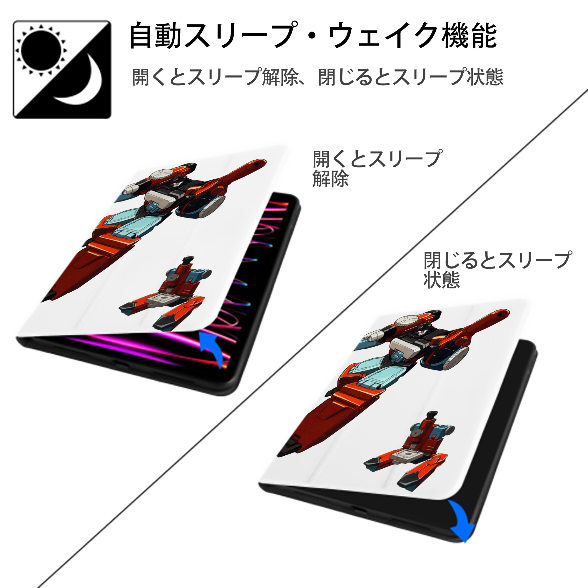  IPad ケース ペン収納付き 三つ折りスタンド PUレザー×シリコン 対応機種9.5/10.5/10.9インチ