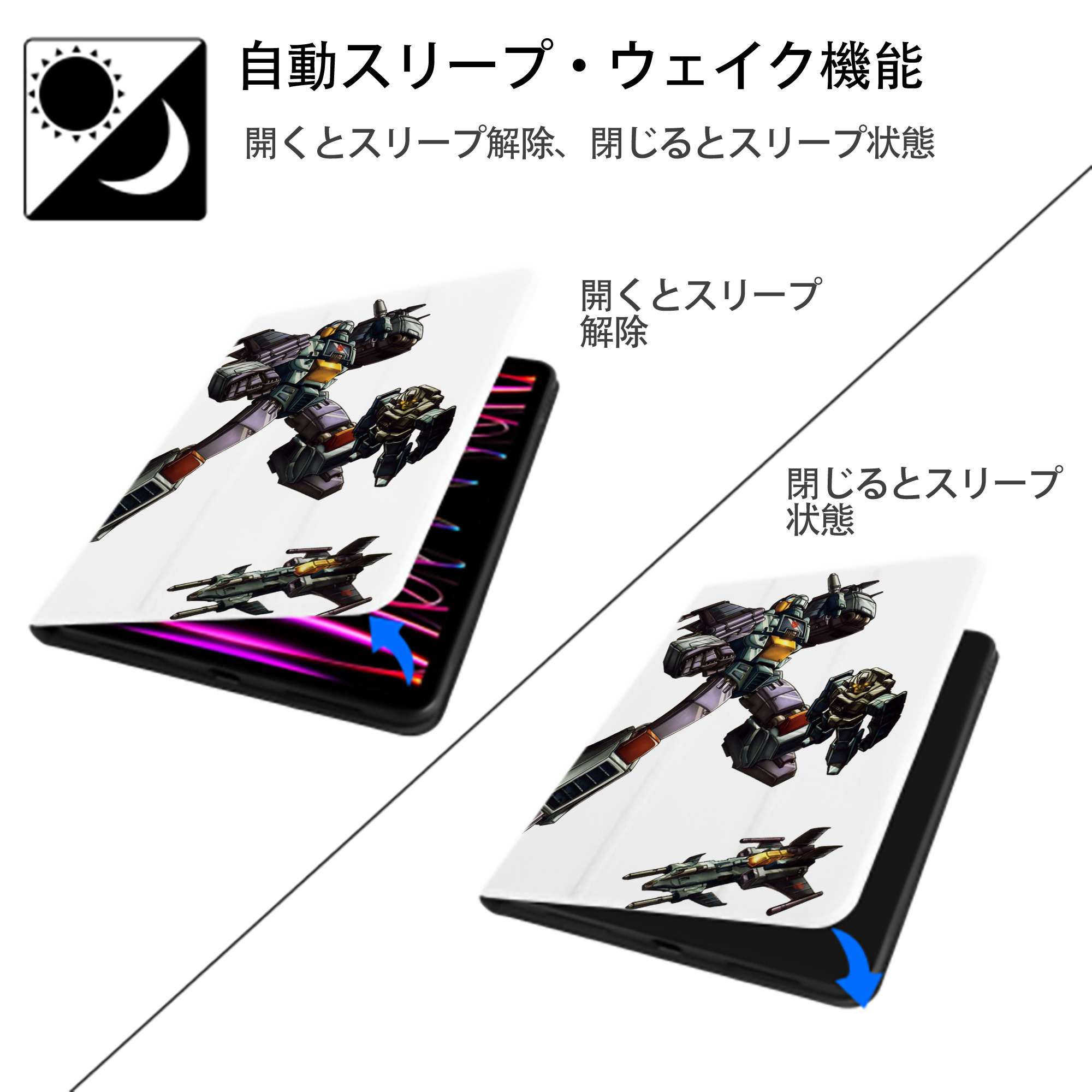  IPad ケース ペン収納付き 三つ折りスタンド PUレザー×シリコン 対応機種9.5/10.5/10.9インチ
