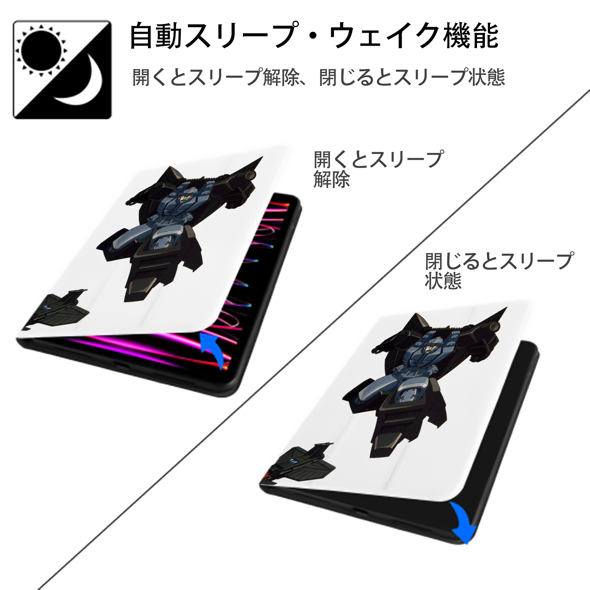  IPad ケース ペン収納付き 三つ折りスタンド PUレザー×シリコン 対応機種9.5/10.5/10.9インチ