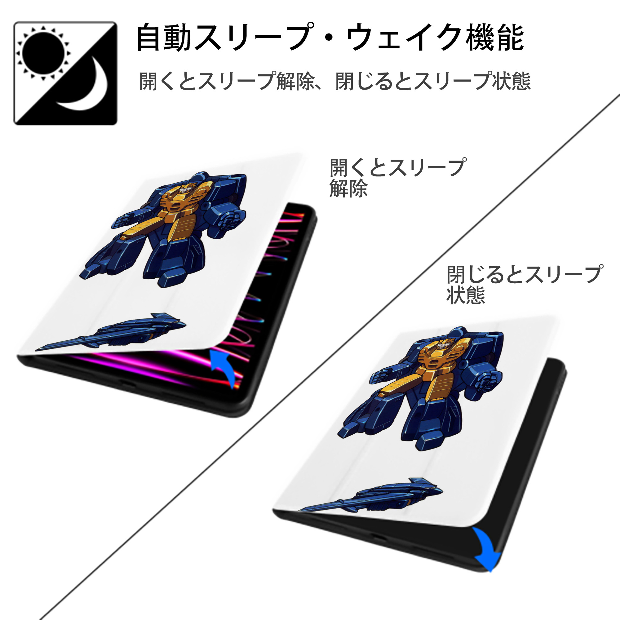  IPad ケース ペン収納付き 三つ折りスタンド PUレザー×シリコン 対応機種9.5/10.5/10.9インチ