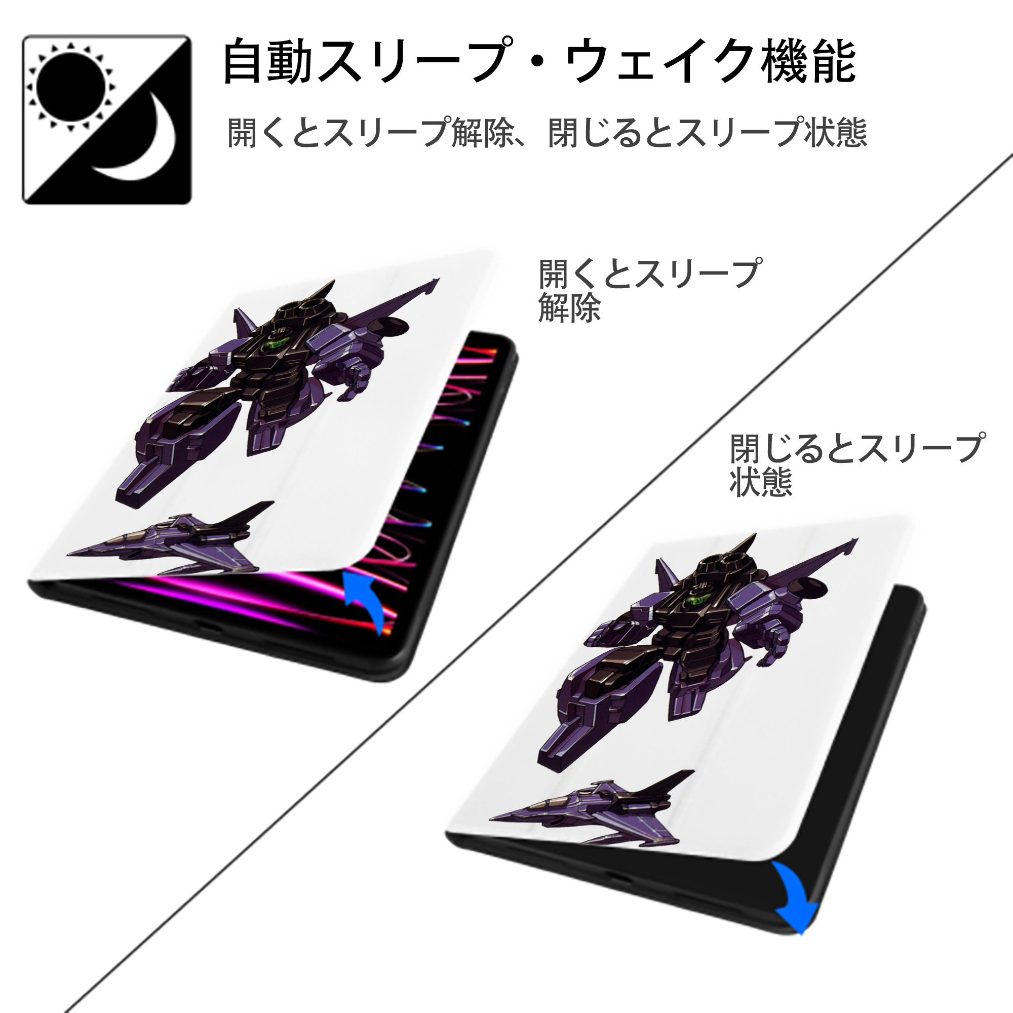  IPad ケース ペン収納付き 三つ折りスタンド PUレザー×シリコン 対応機種9.5/10.5/10.9インチ