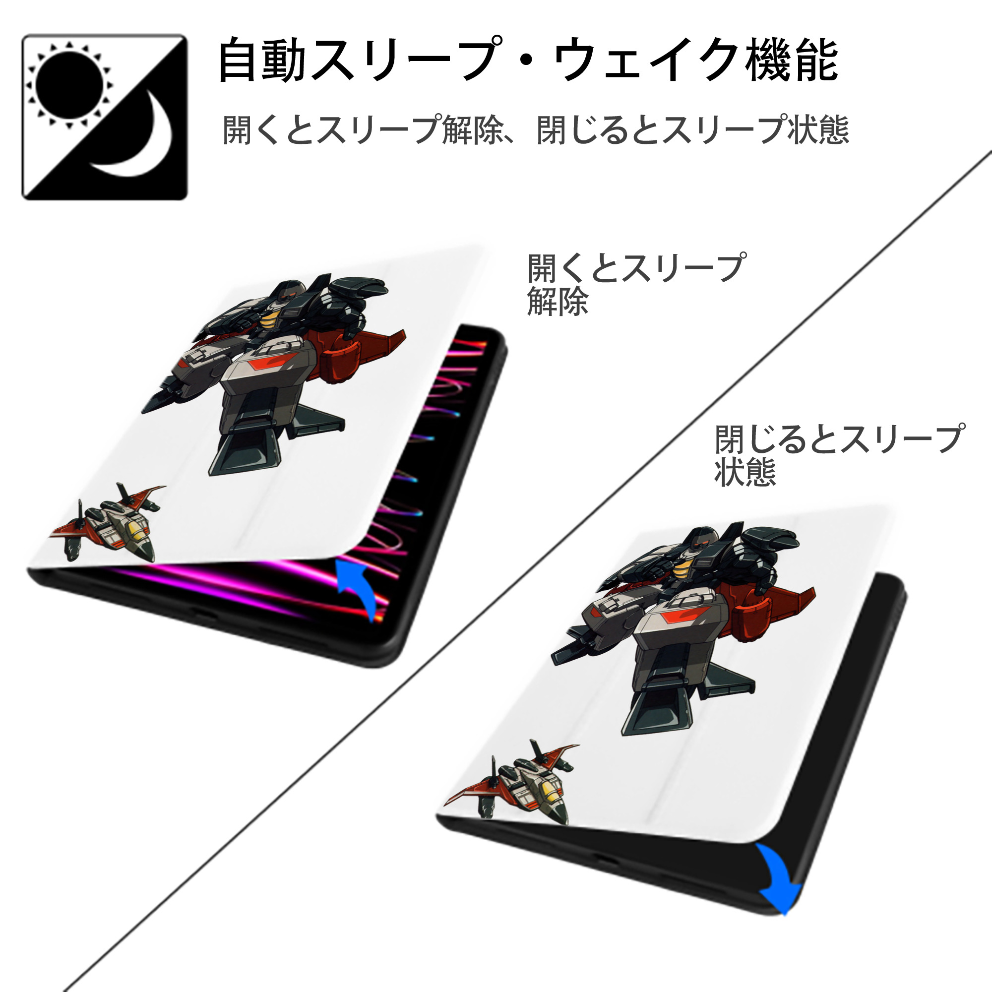  IPad ケース ペン収納付き 三つ折りスタンド PUレザー×シリコン 対応機種9.5/10.5/10.9インチ