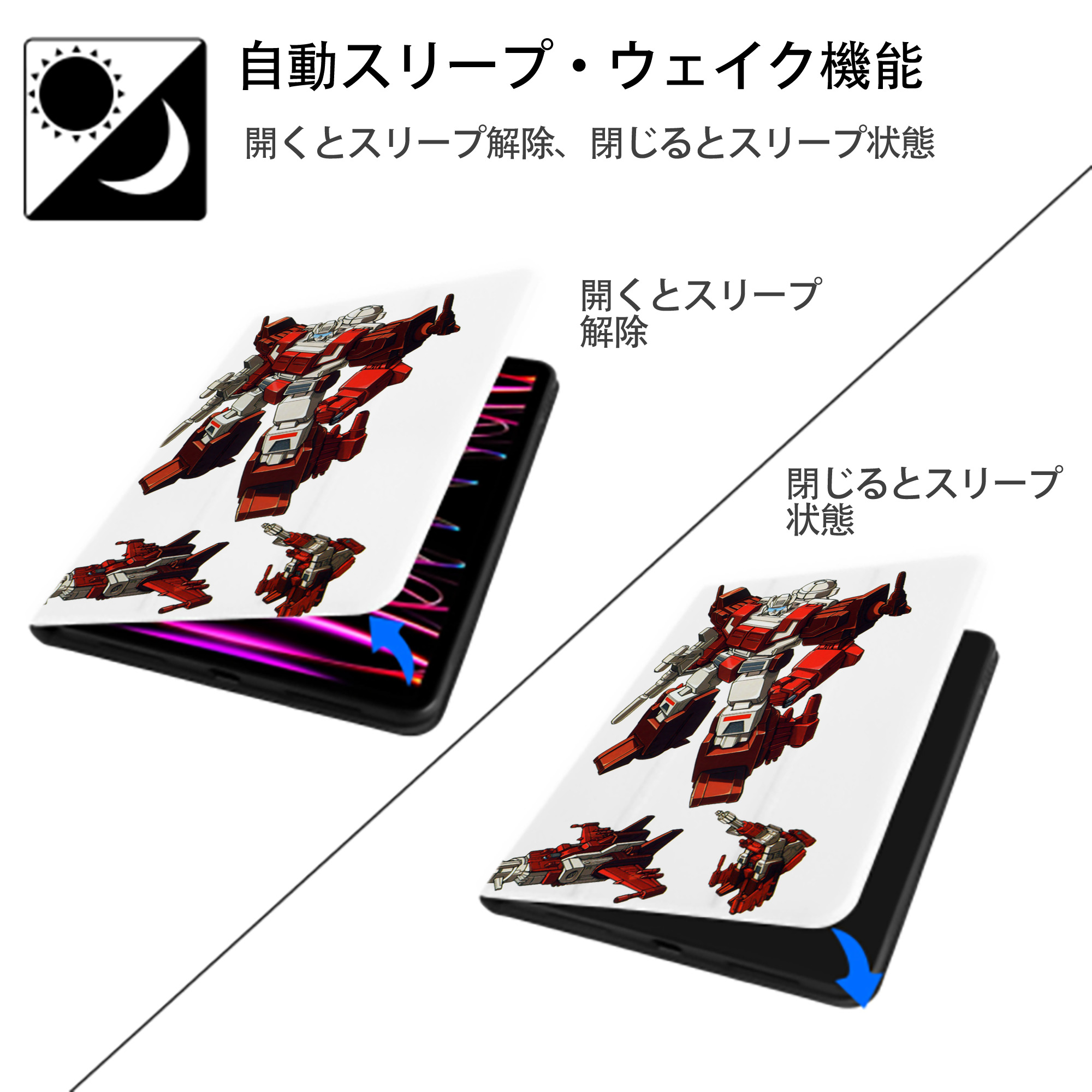 IPad ケース ペン収納付き 三つ折りスタンド PUレザー×シリコン 対応機種9.5/10.5/10.9インチ
