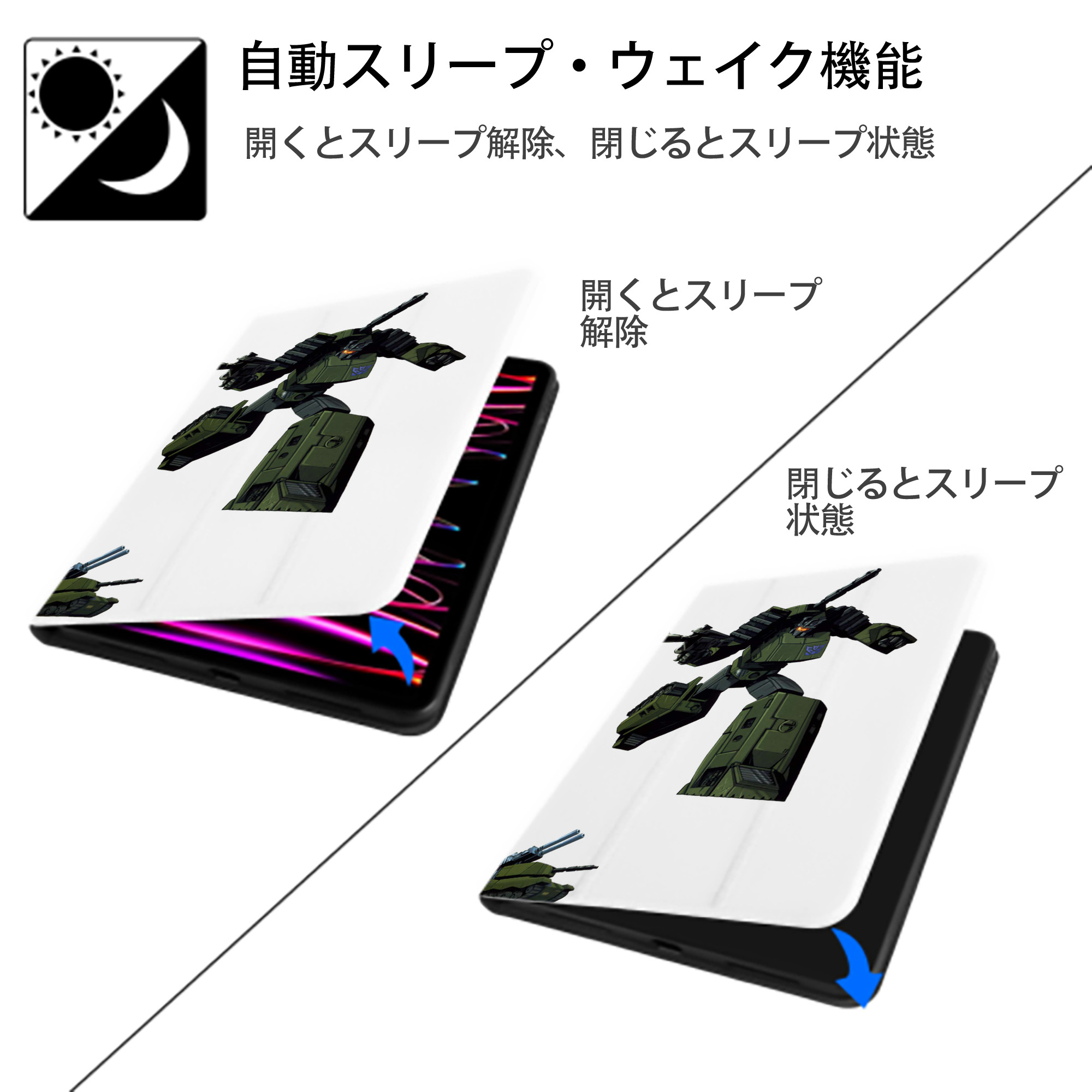  IPad ケース ペン収納付き 三つ折りスタンド PUレザー×シリコン 対応機種9.5/10.5/10.9インチ