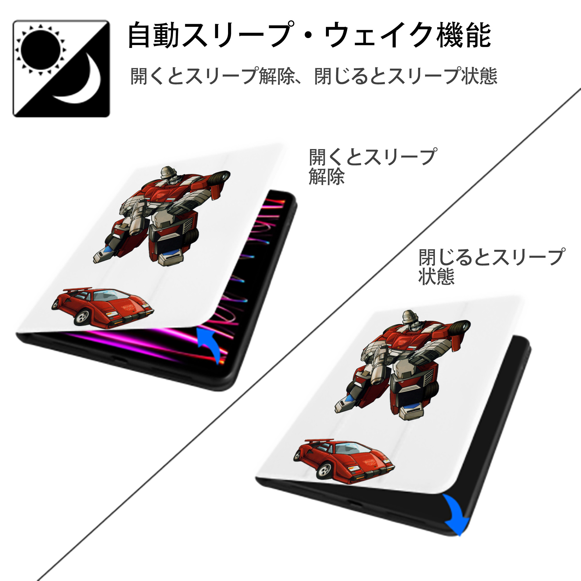  IPad ケース ペン収納付き 三つ折りスタンド PUレザー×シリコン 対応機種9.5/10.5/10.9インチ