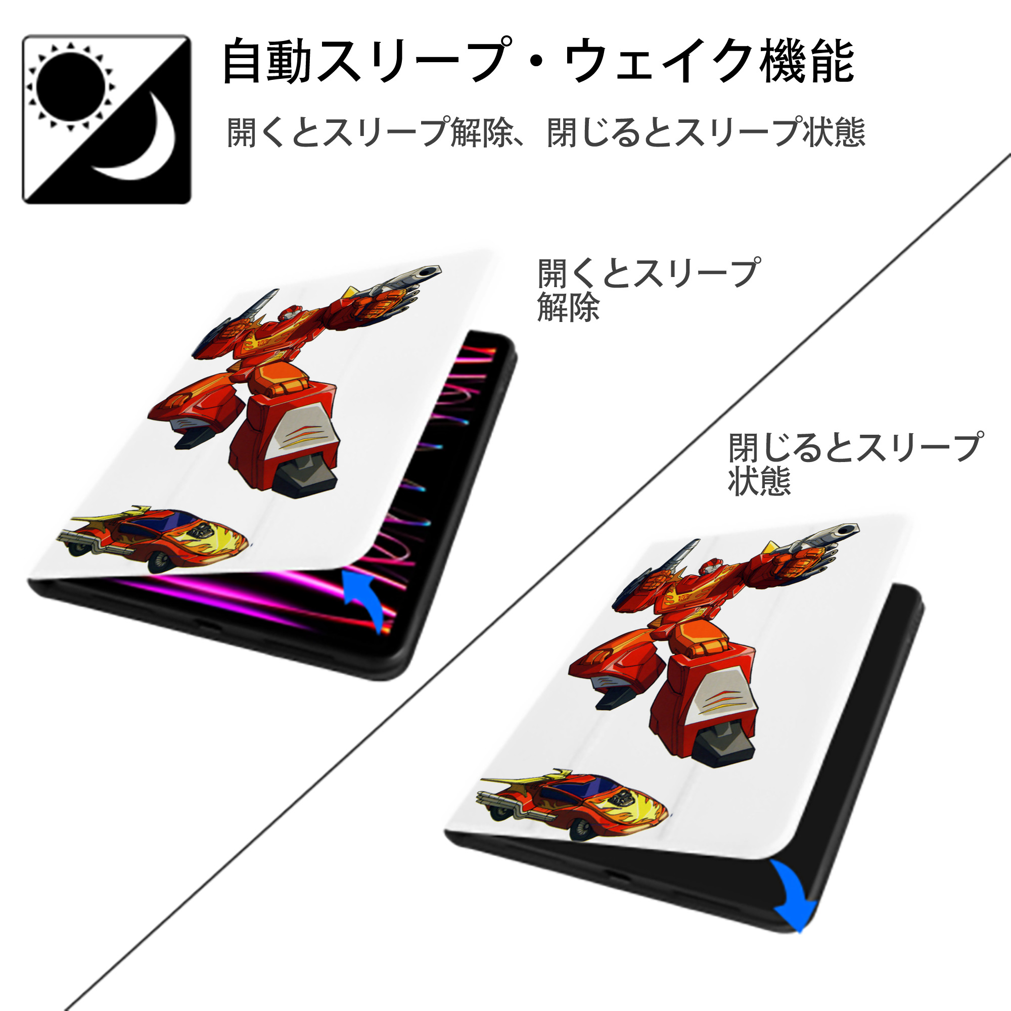  IPad ケース ペン収納付き 三つ折りスタンド PUレザー×シリコン 対応機種9.5/10.5/10.9インチ