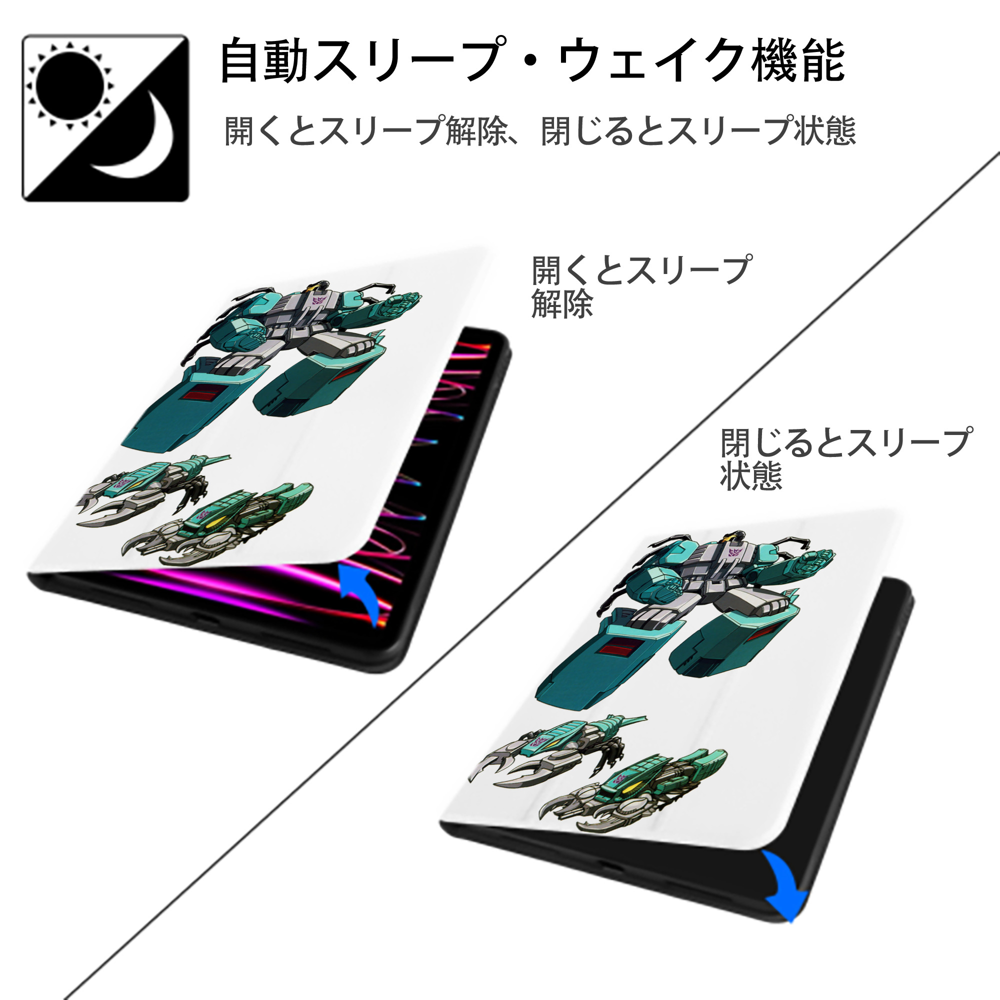  IPad ケース ペン収納付き 三つ折りスタンド PUレザー×シリコン 対応機種9.5/10.5/10.9インチ