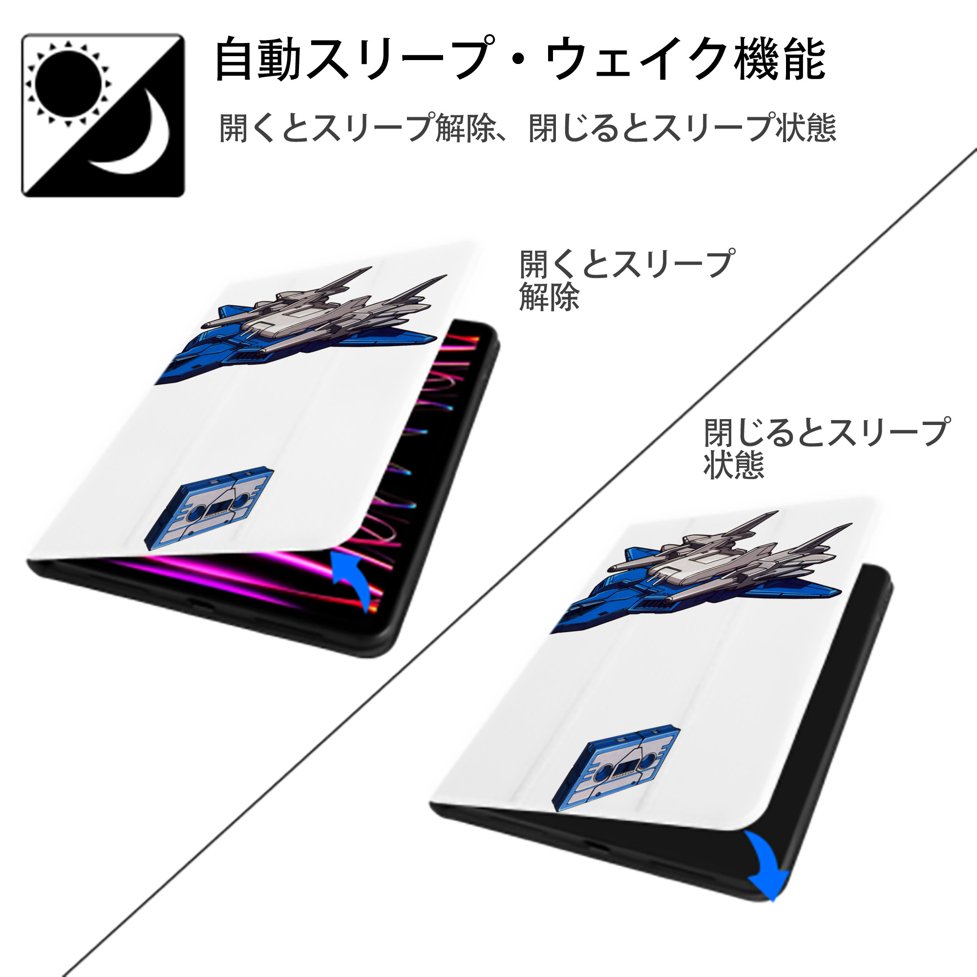  IPad ケース ペン収納付き 三つ折りスタンド PUレザー×シリコン 対応機種9.5/10.5/10.9インチ