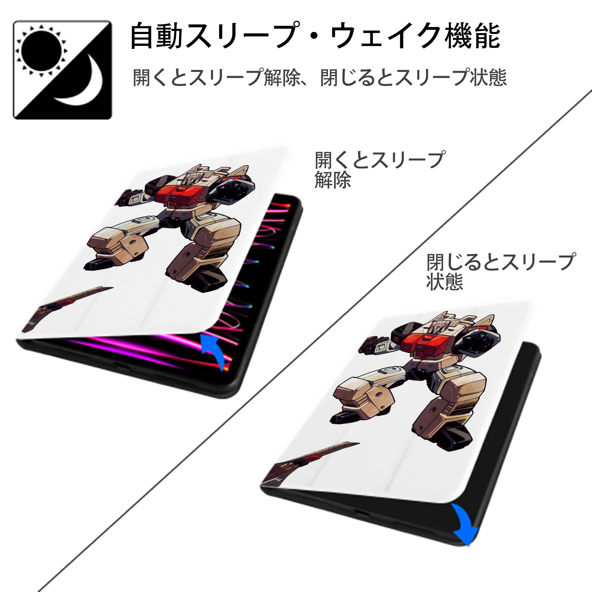  IPad ケース ペン収納付き 三つ折りスタンド PUレザー×シリコン 対応機種9.5/10.5/10.9インチ