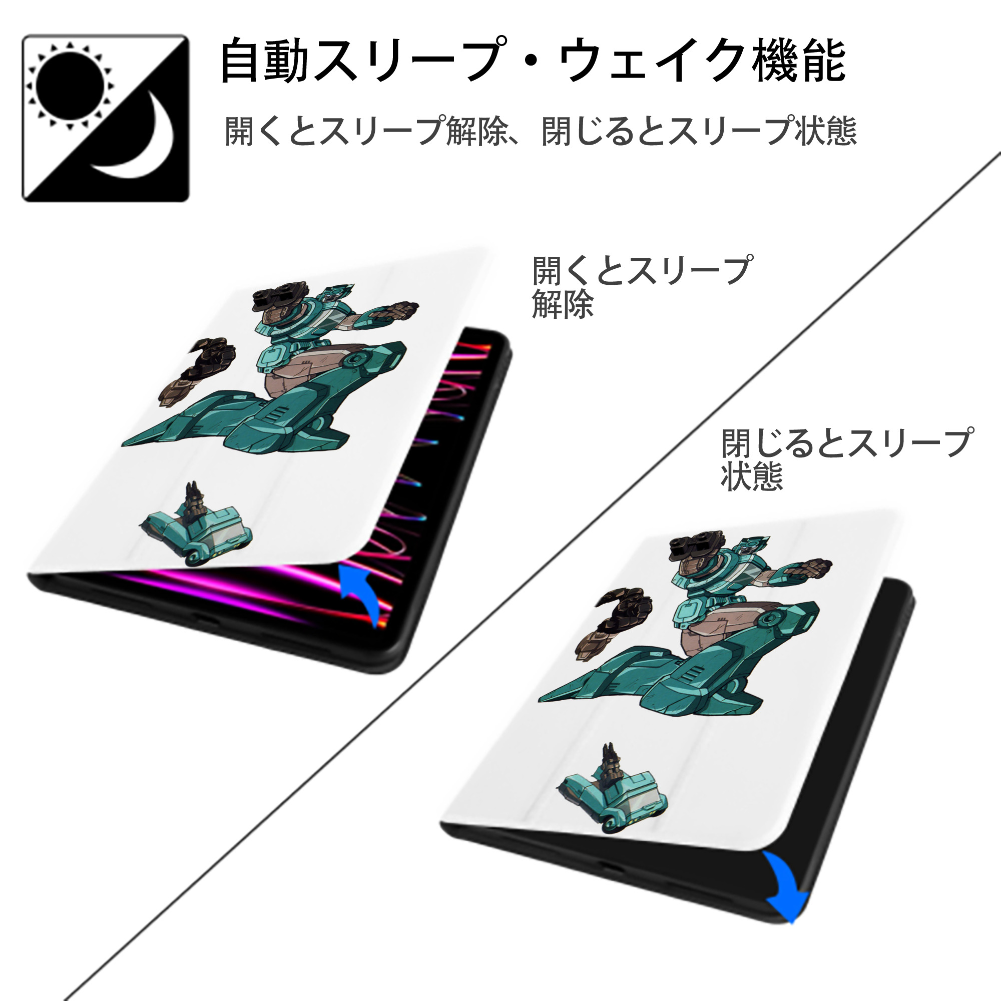  IPad ケース ペン収納付き 三つ折りスタンド PUレザー×シリコン 対応機種9.5/10.5/10.9インチ