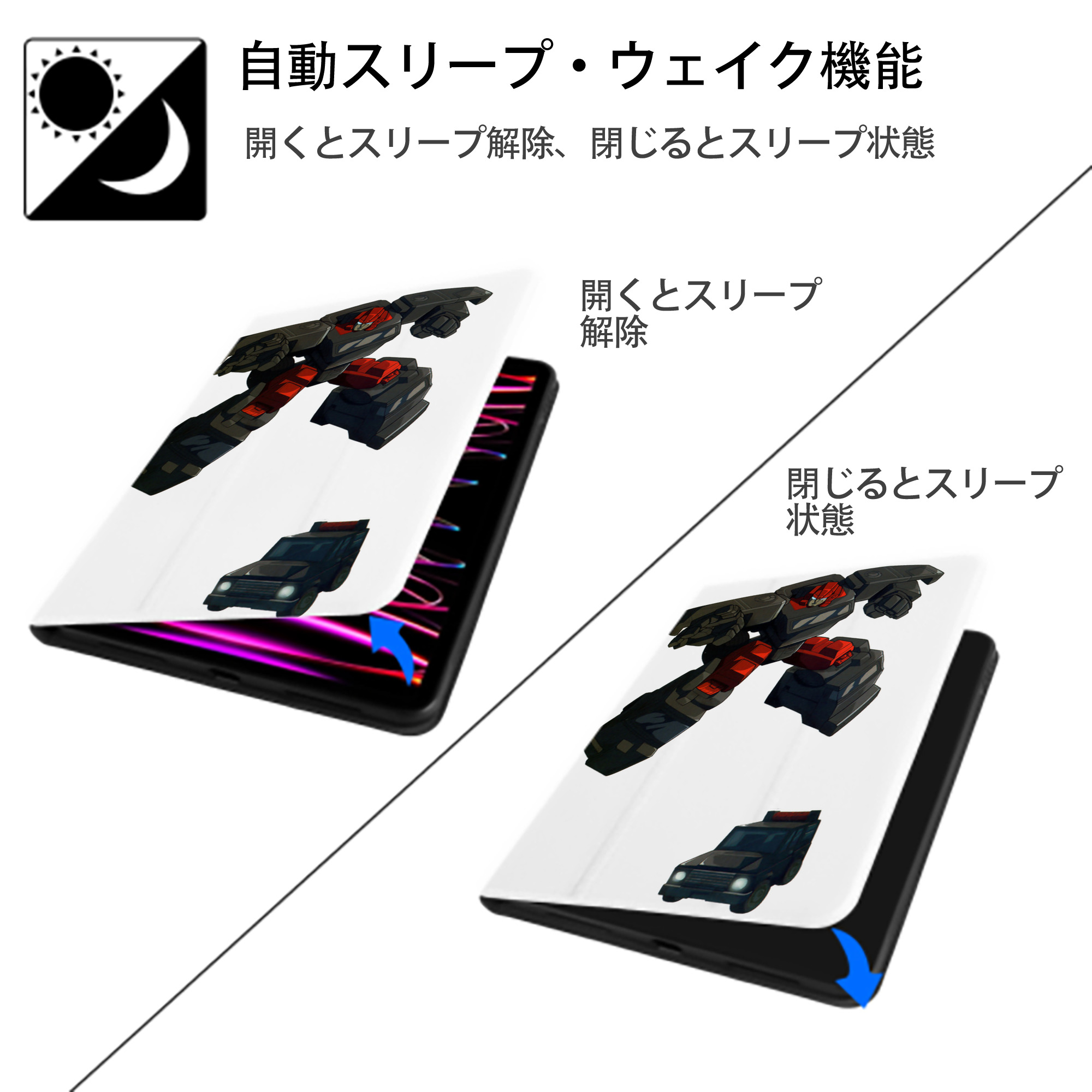  IPad ケース ペン収納付き 三つ折りスタンド PUレザー×シリコン 対応機種9.5/10.5/10.9インチ