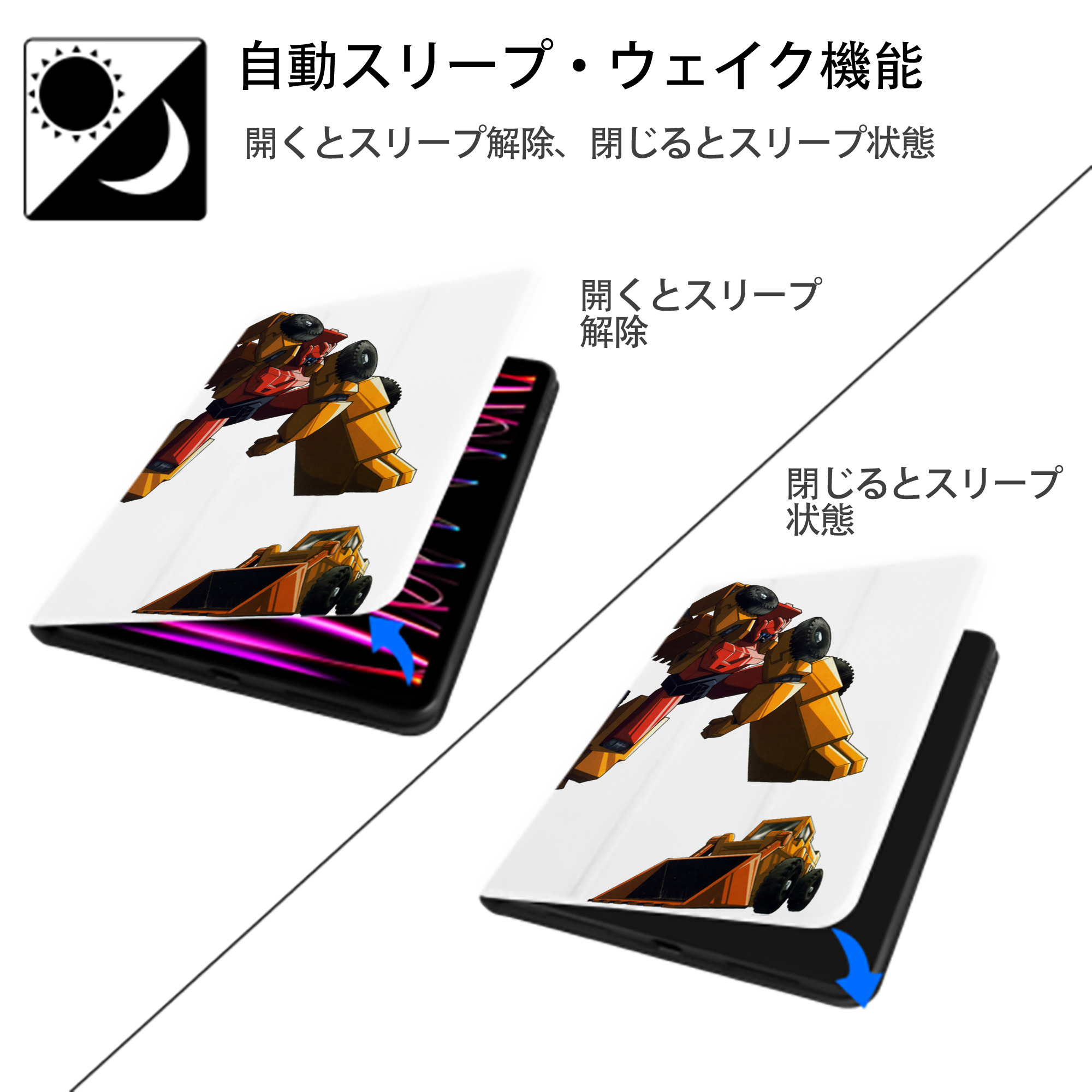  IPad ケース ペン収納付き 三つ折りスタンド PUレザー×シリコン 対応機種9.5/10.5/10.9インチ