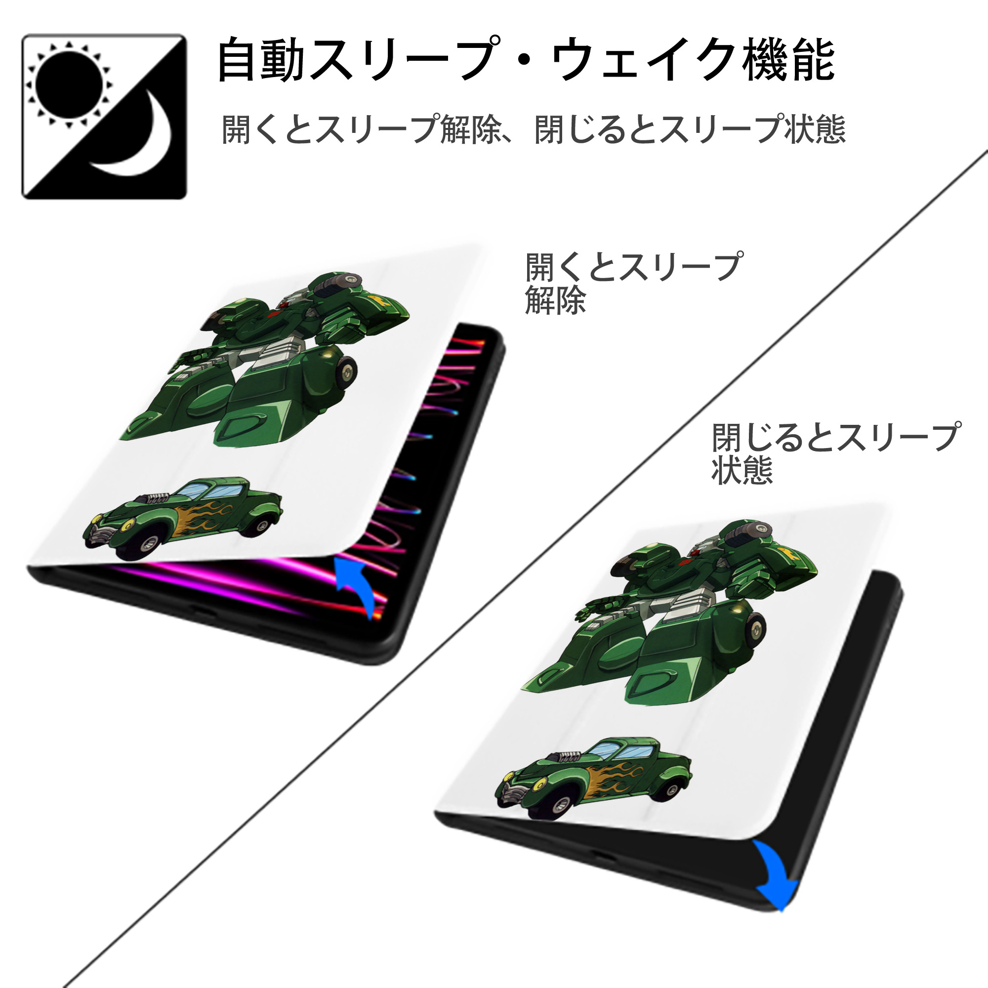  IPad ケース ペン収納付き 三つ折りスタンド PUレザー×シリコン 対応機種9.5/10.5/10.9インチ