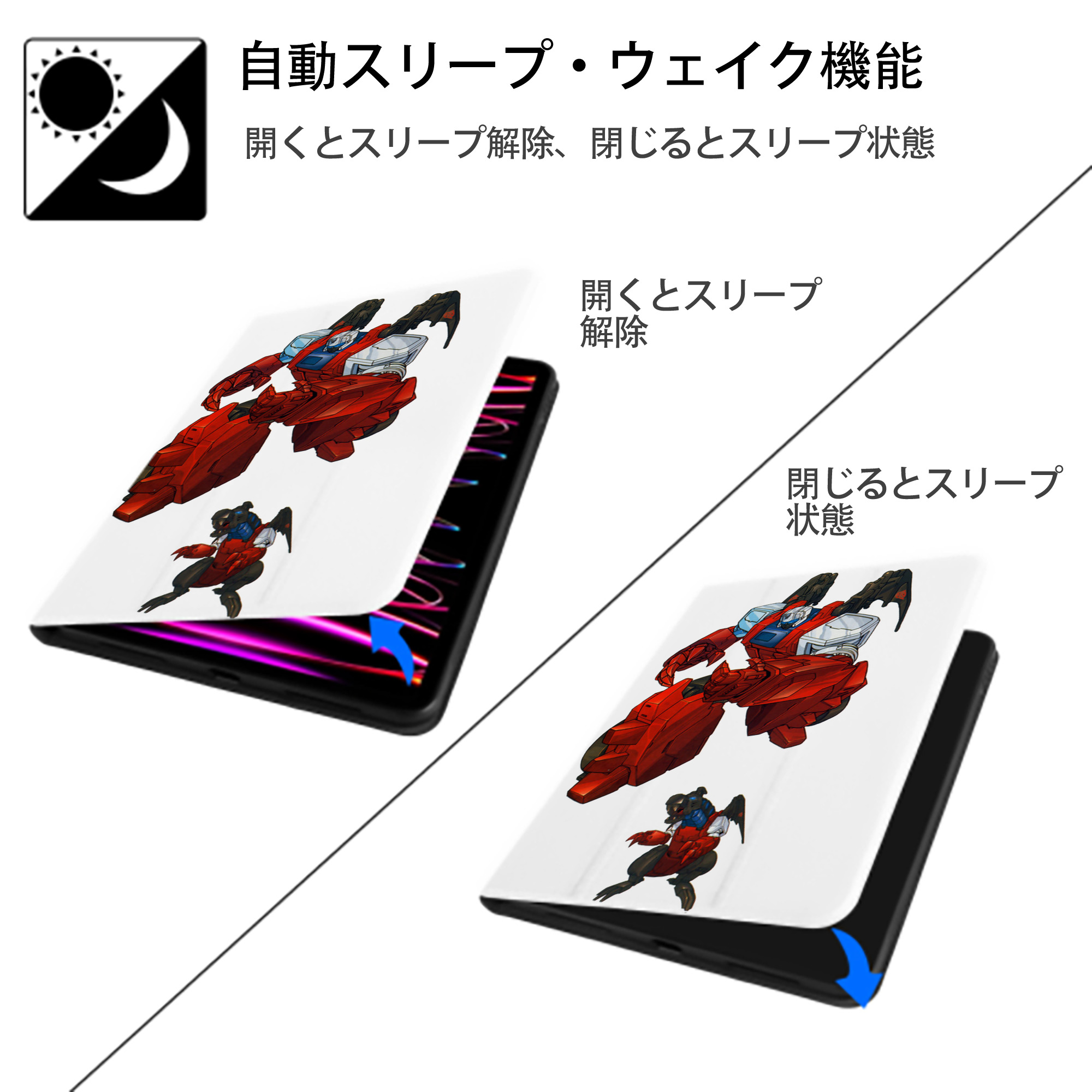  IPad ケース ペン収納付き 三つ折りスタンド PUレザー×シリコン 対応機種9.5/10.5/10.9インチ