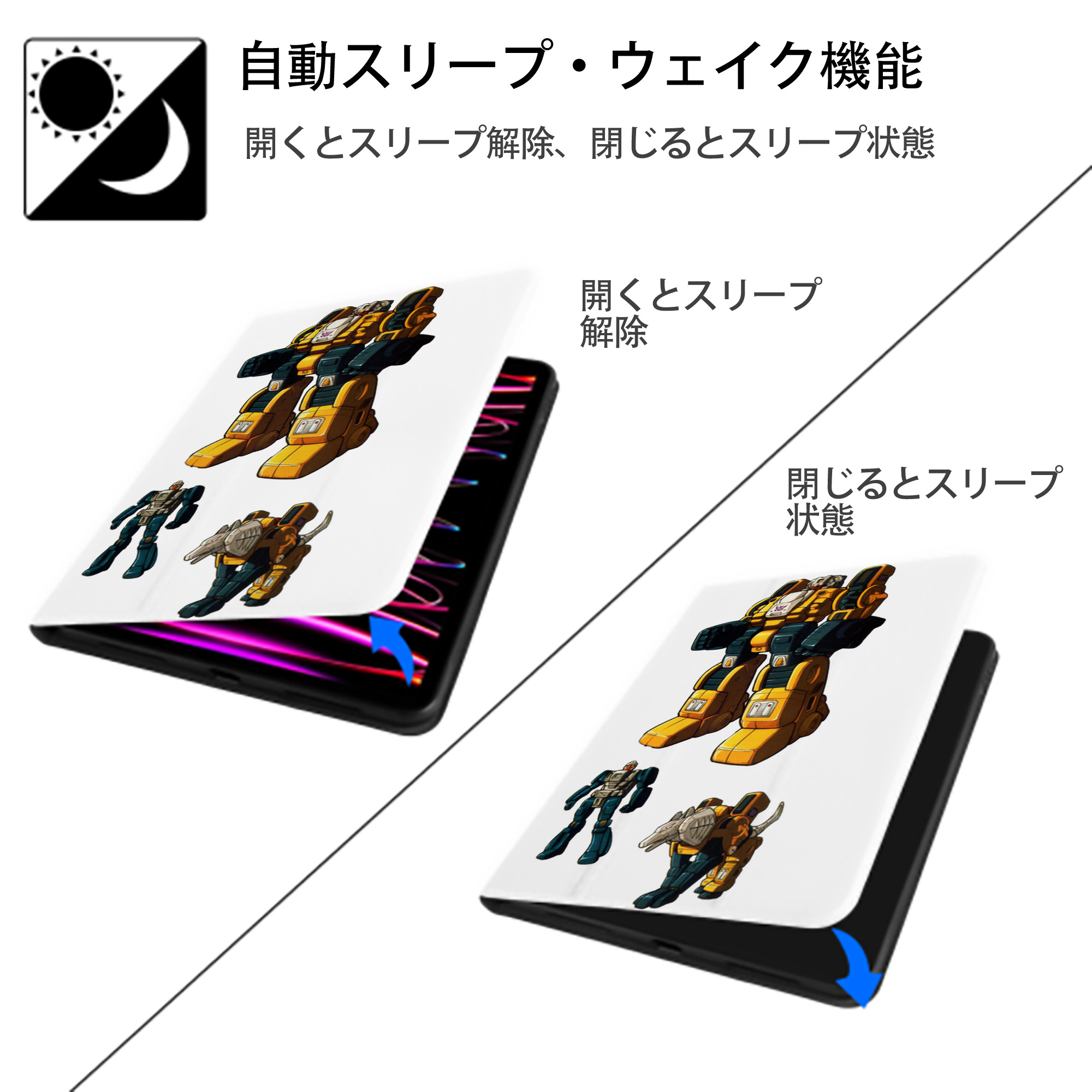  IPad ケース ペン収納付き 三つ折りスタンド PUレザー×シリコン 対応機種9.5/10.5/10.9インチ