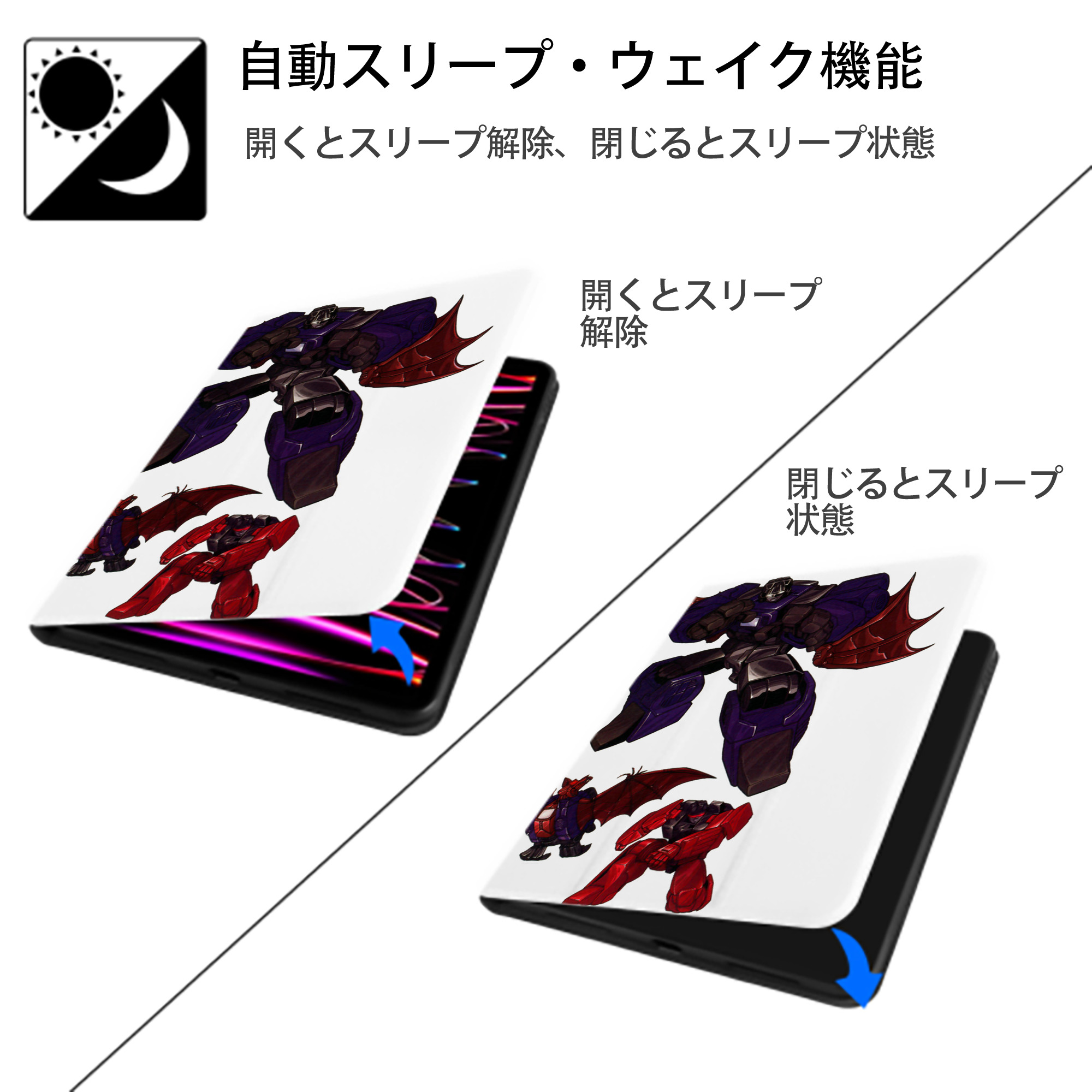  IPad ケース ペン収納付き 三つ折りスタンド PUレザー×シリコン 対応機種9.5/10.5/10.9インチ
