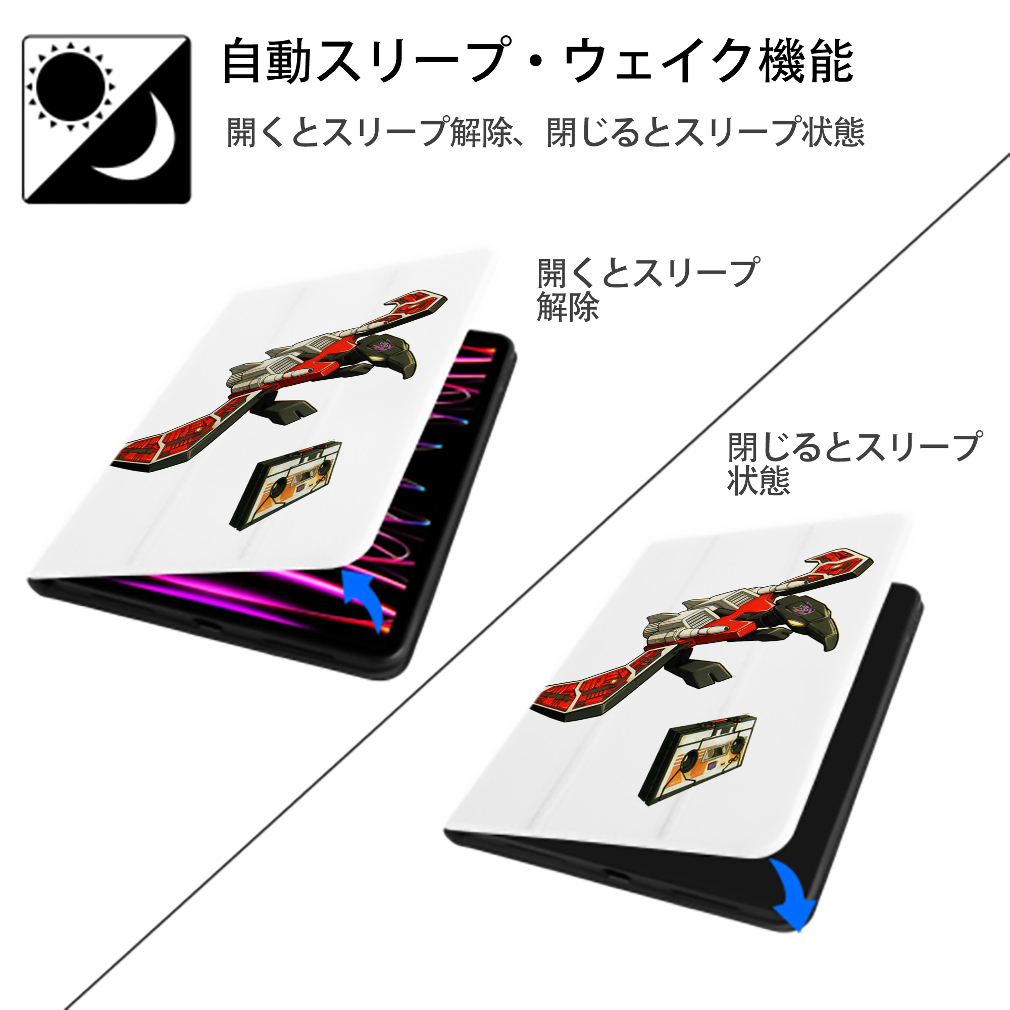  IPad ケース ペン収納付き 三つ折りスタンド PUレザー×シリコン 対応機種9.5/10.5/10.9インチ