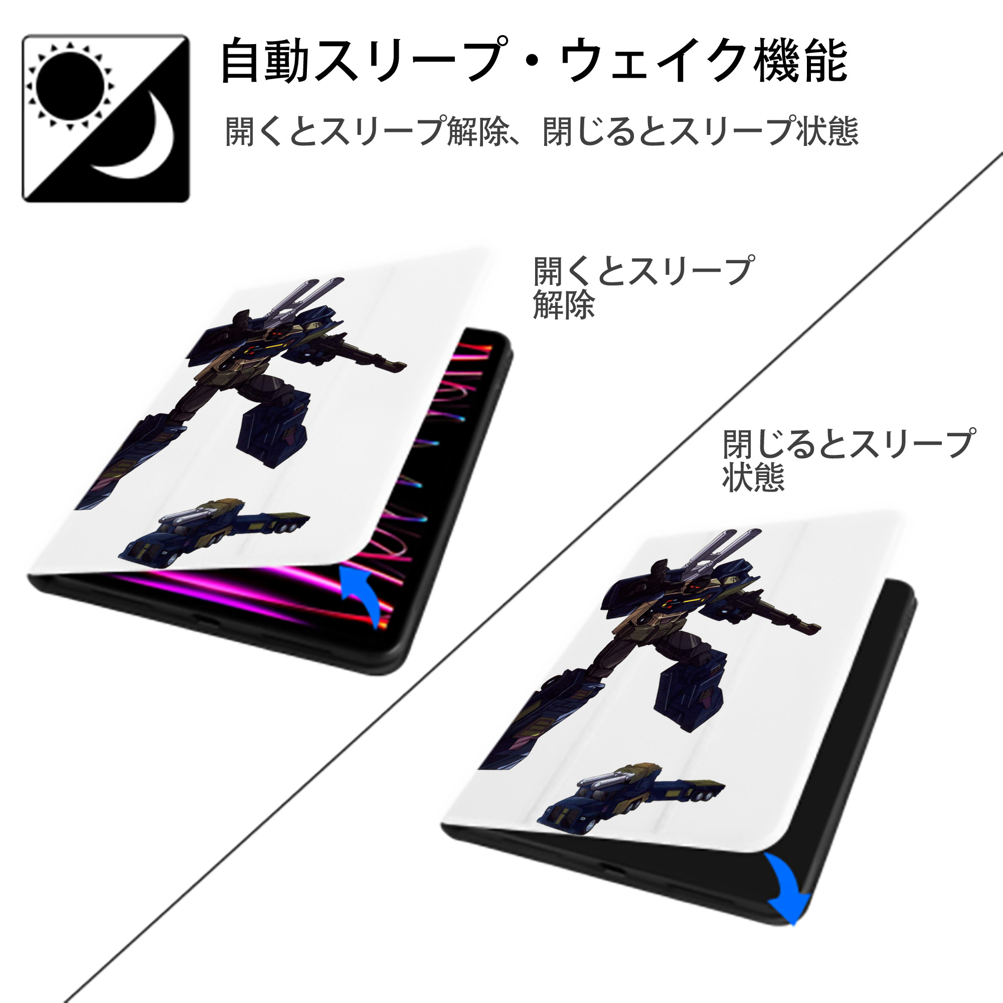  IPad ケース ペン収納付き 三つ折りスタンド PUレザー×シリコン 対応機種9.5/10.5/10.9インチ