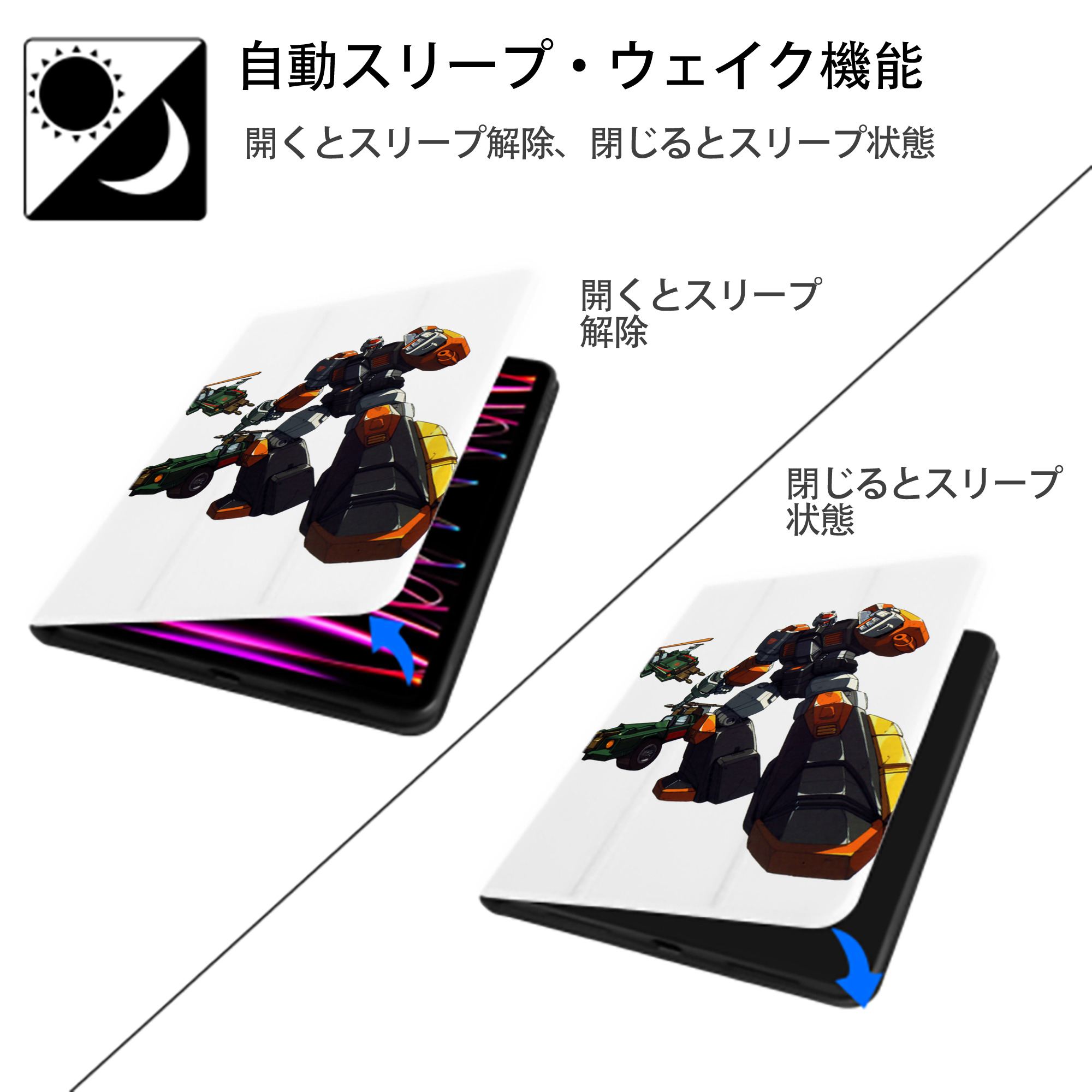  IPad ケース ペン収納付き 三つ折りスタンド PUレザー×シリコン 対応機種9.5/10.5/10.9インチ