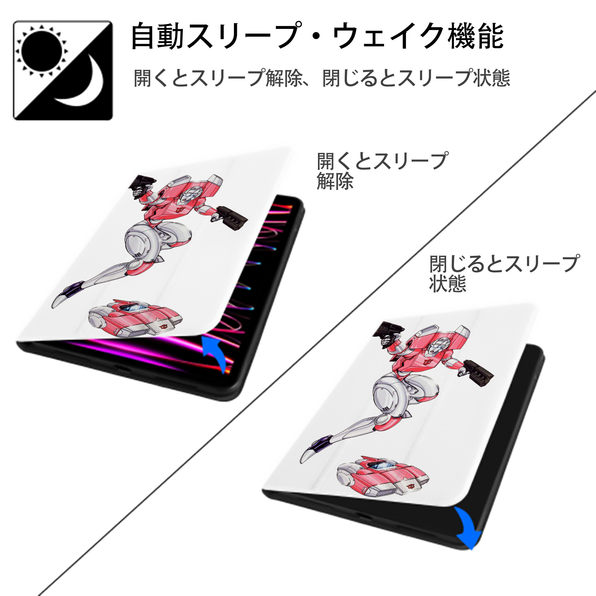  IPad ケース ペン収納付き 三つ折りスタンド PUレザー×シリコン 対応機種9.5/10.5/10.9インチ