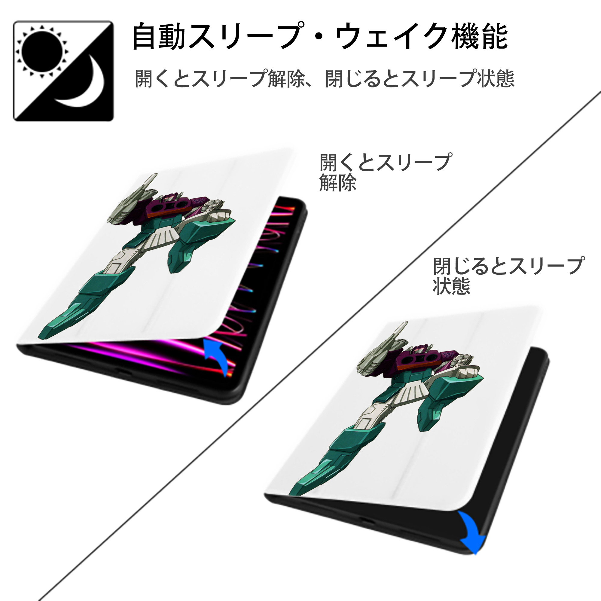  IPad ケース ペン収納付き 三つ折りスタンド PUレザー×シリコン 対応機種9.5/10.5/10.9インチ
