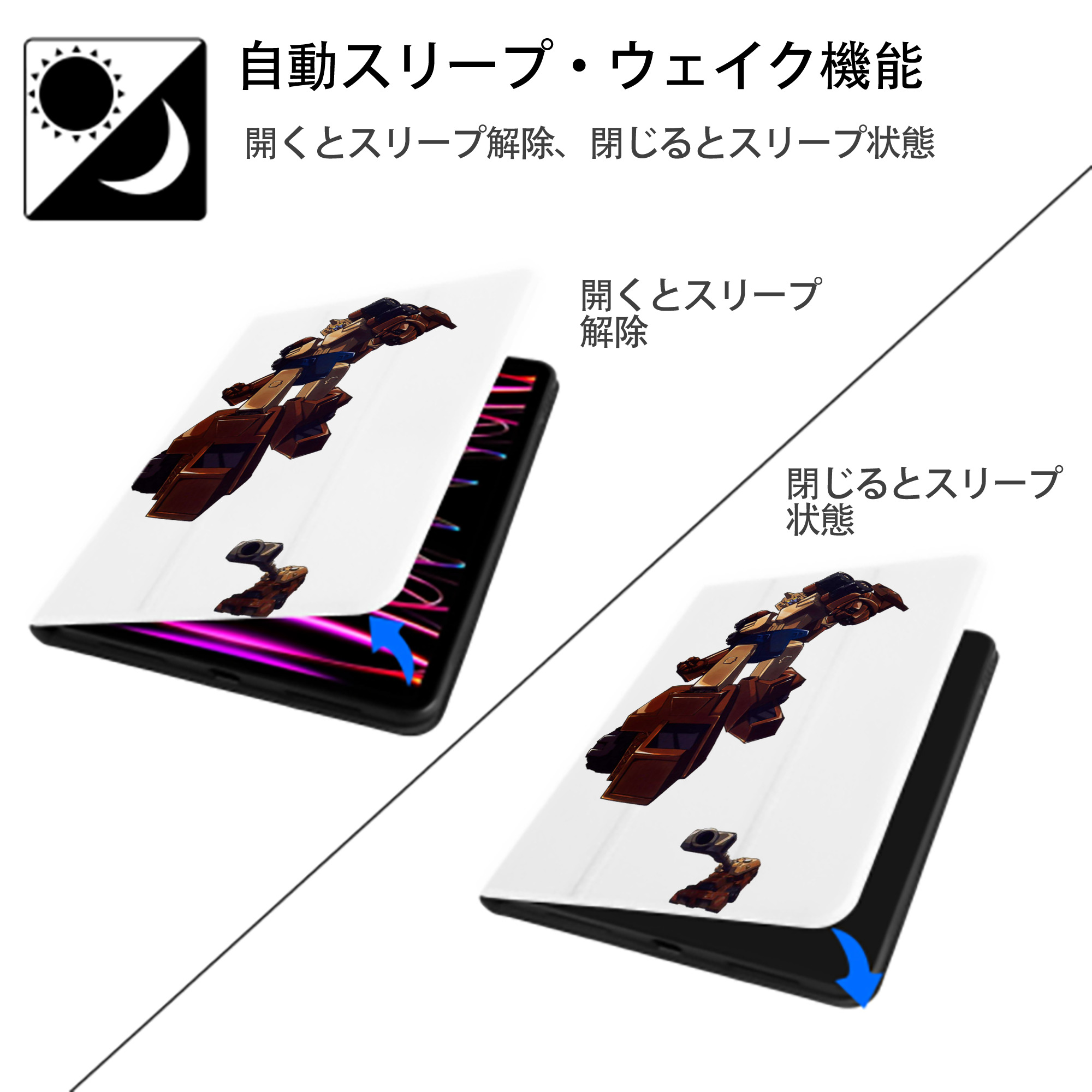 IPad ケース ペン収納付き 三つ折りスタンド PUレザー×シリコン 対応機種9.5/10.5/10.9インチ