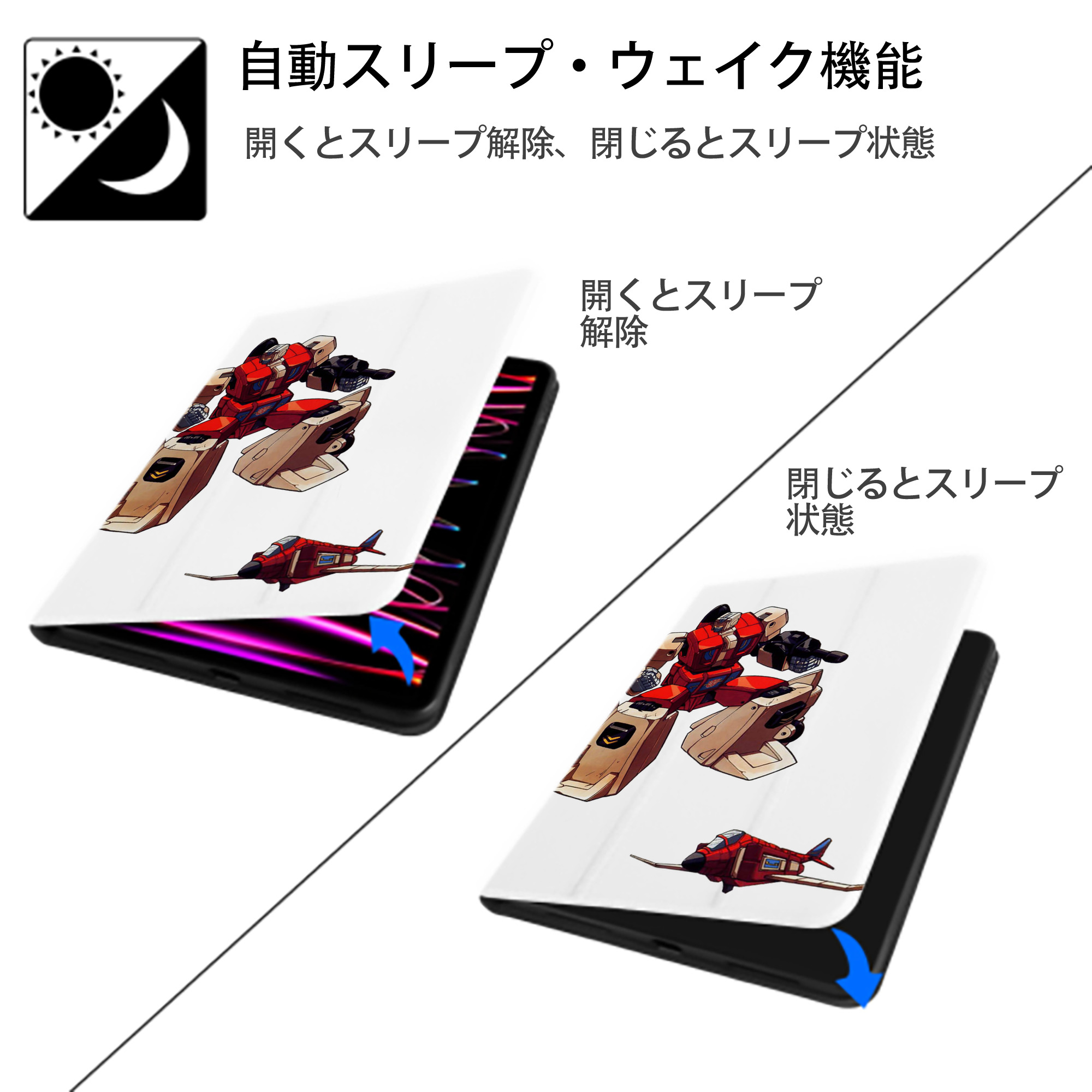  IPad ケース ペン収納付き 三つ折りスタンド PUレザー×シリコン 対応機種9.5/10.5/10.9インチ
