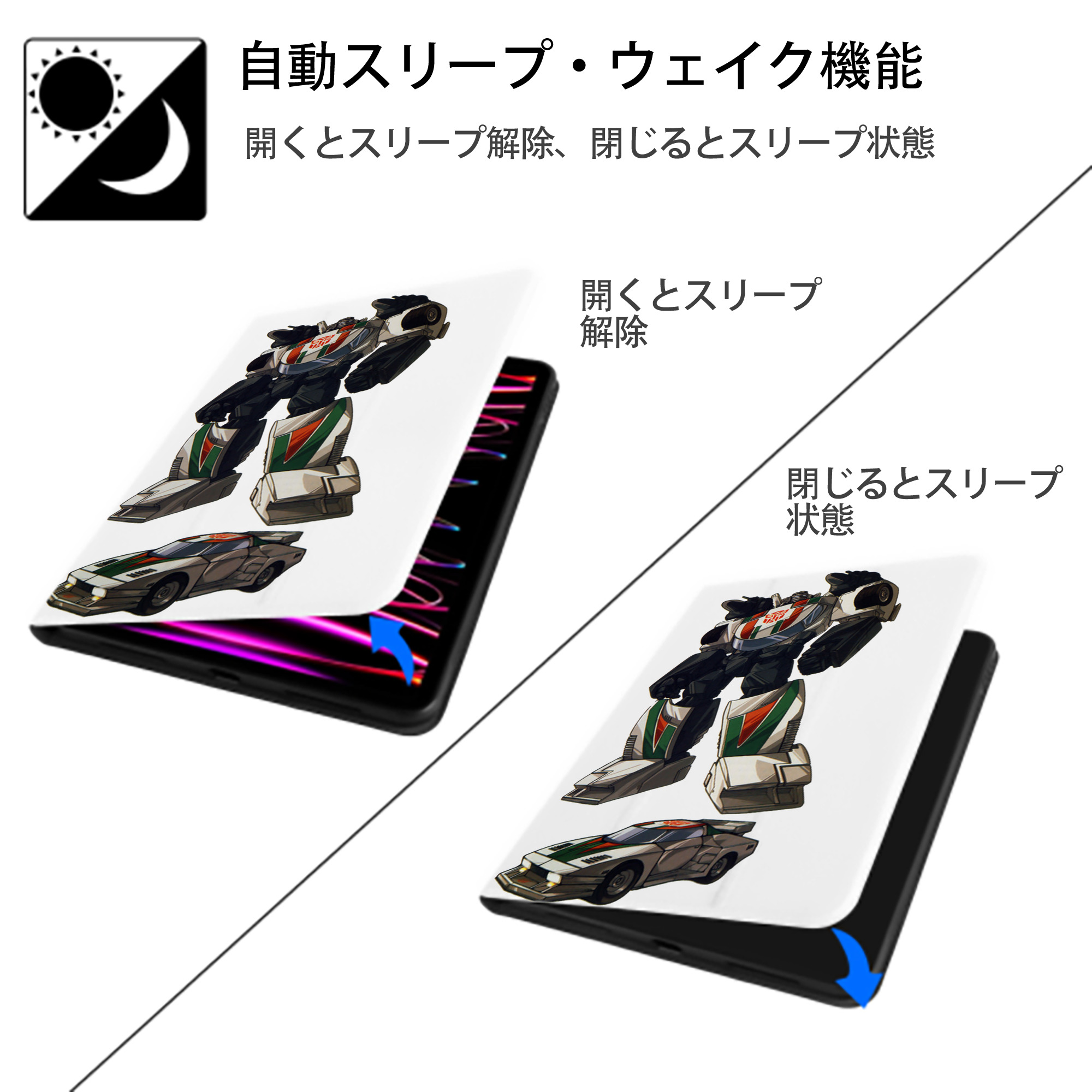 IPad ケース ペン収納付き 三つ折りスタンド PUレザー×シリコン 対応機種9.5/10.5/10.9インチ