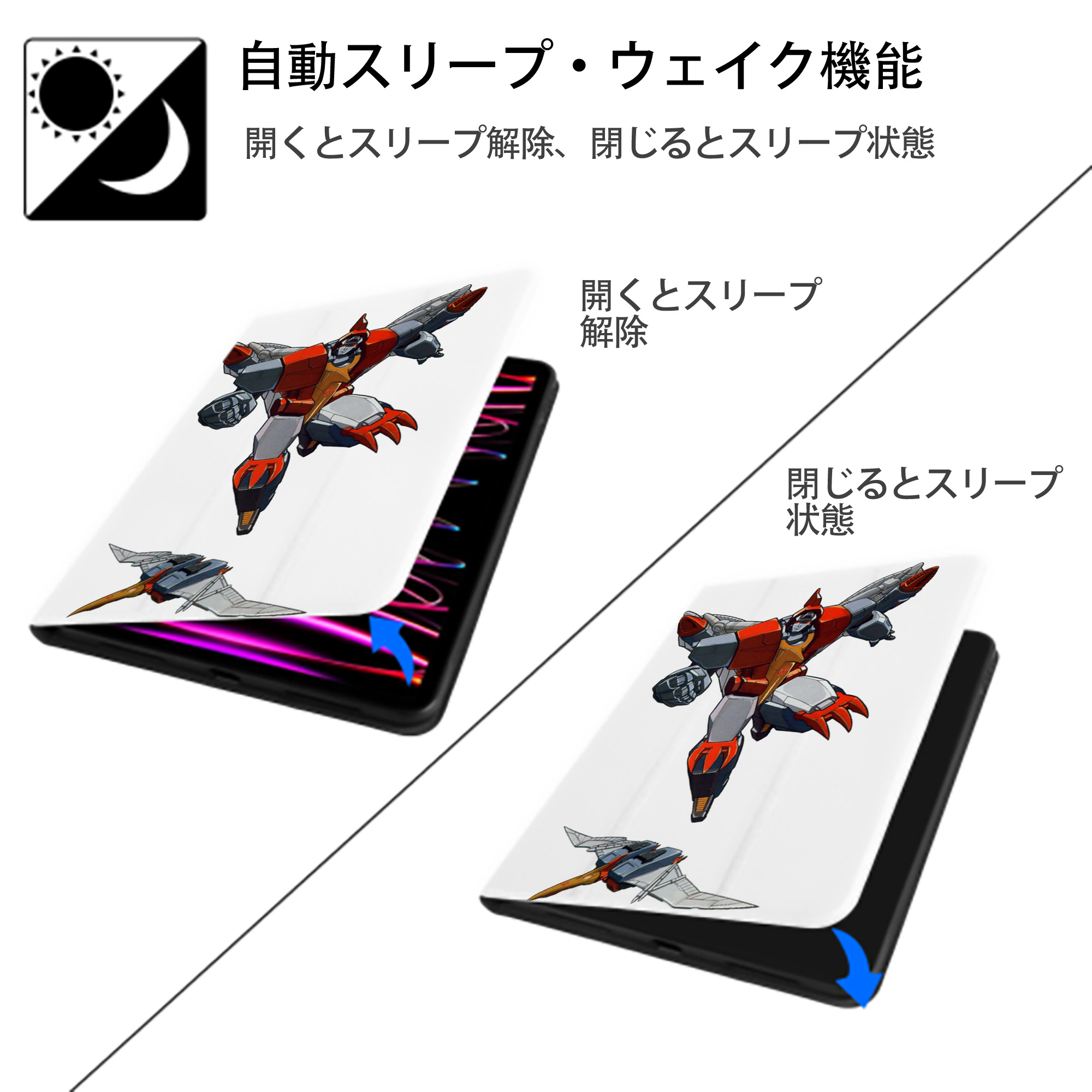  IPad ケース ペン収納付き 三つ折りスタンド PUレザー×シリコン 対応機種9.5/10.5/10.9インチ