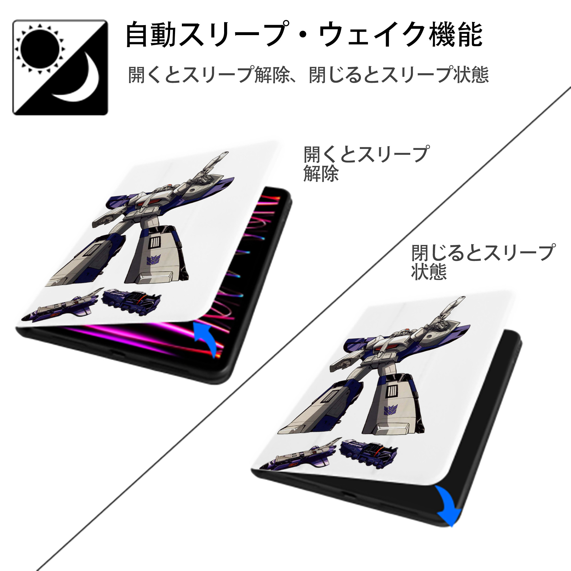  IPad ケース ペン収納付き 三つ折りスタンド PUレザー×シリコン 対応機種9.5/10.5/10.9インチ