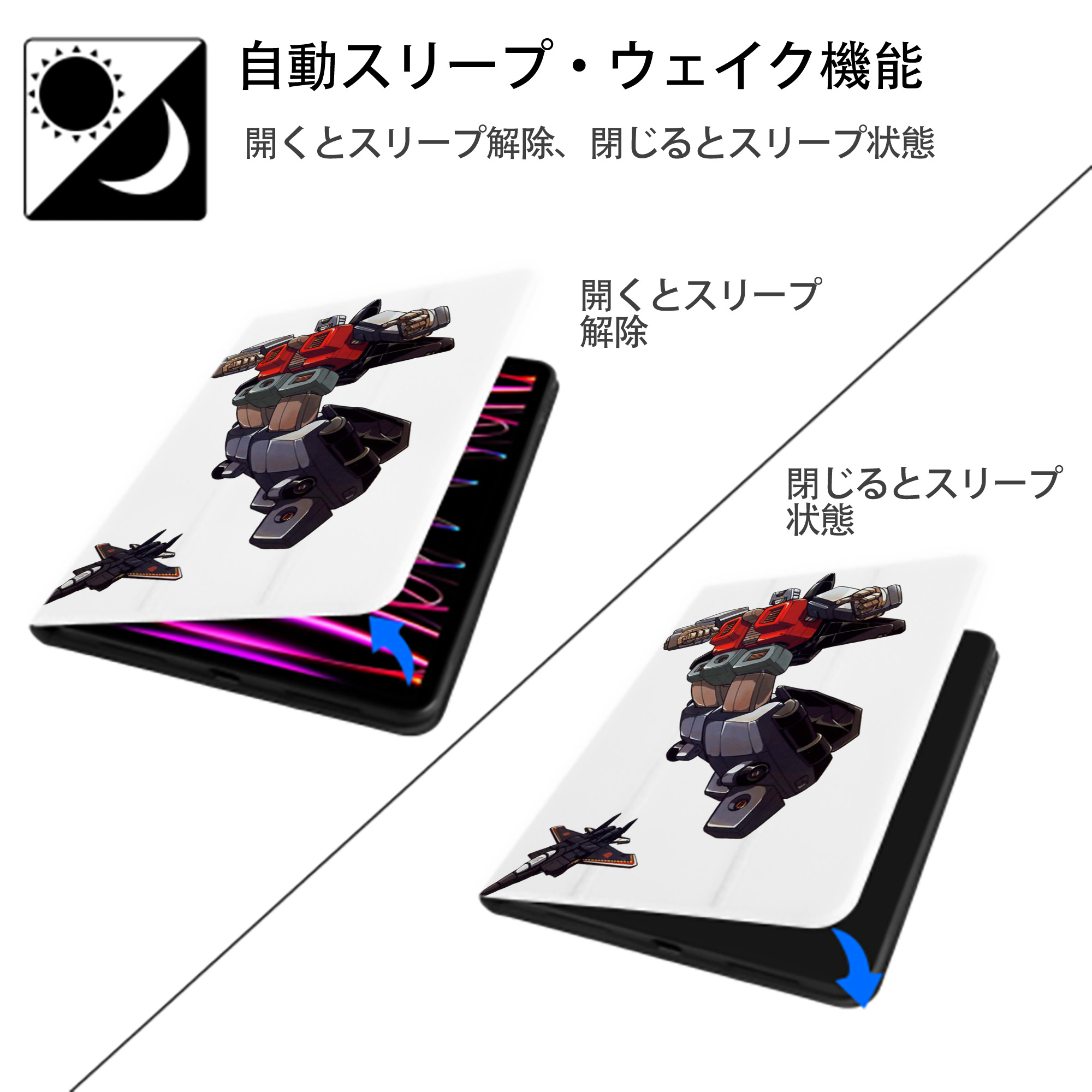  IPad ケース ペン収納付き 三つ折りスタンド PUレザー×シリコン 対応機種9.5/10.5/10.9インチ