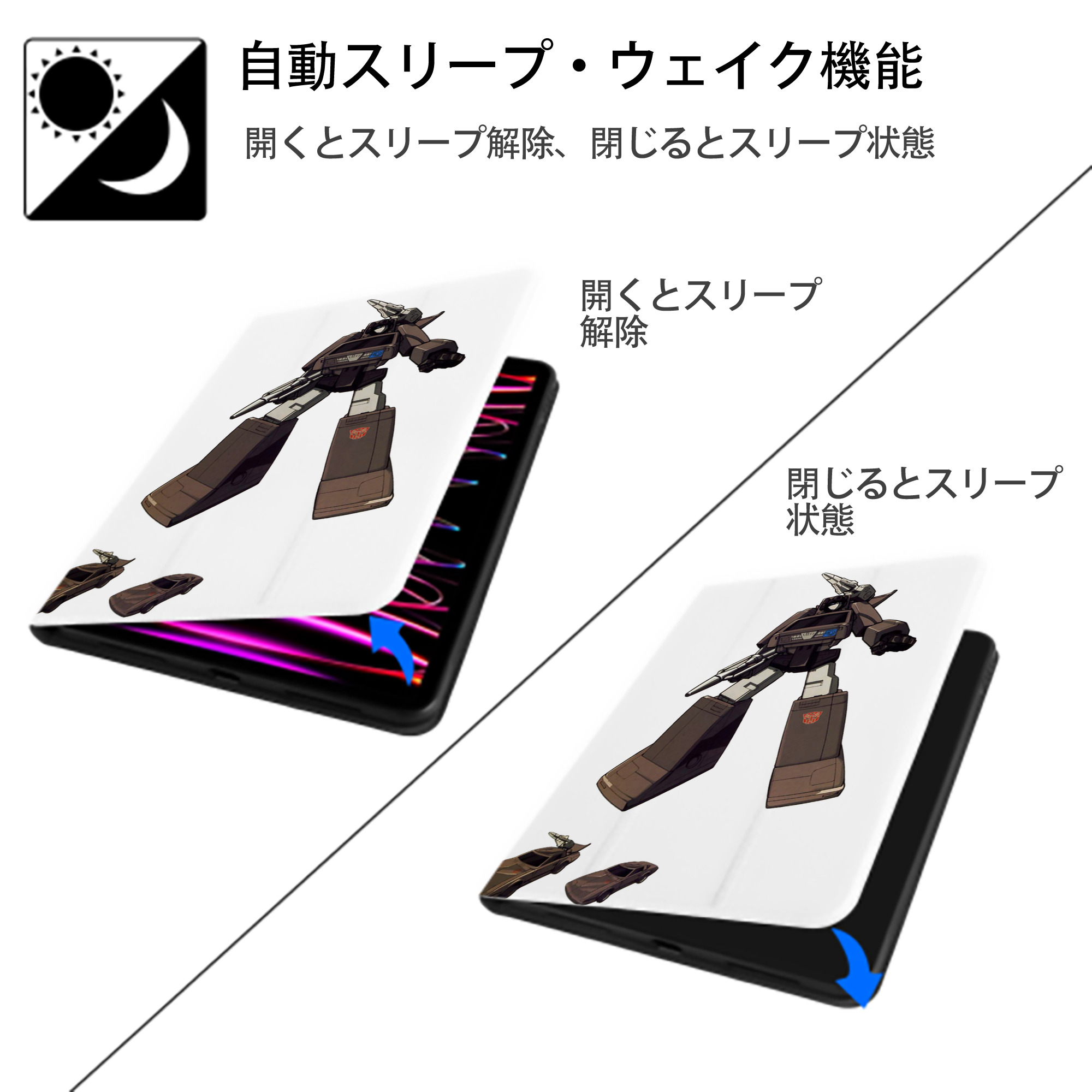  IPad ケース ペン収納付き 三つ折りスタンド PUレザー×シリコン 対応機種9.5/10.5/10.9インチ
