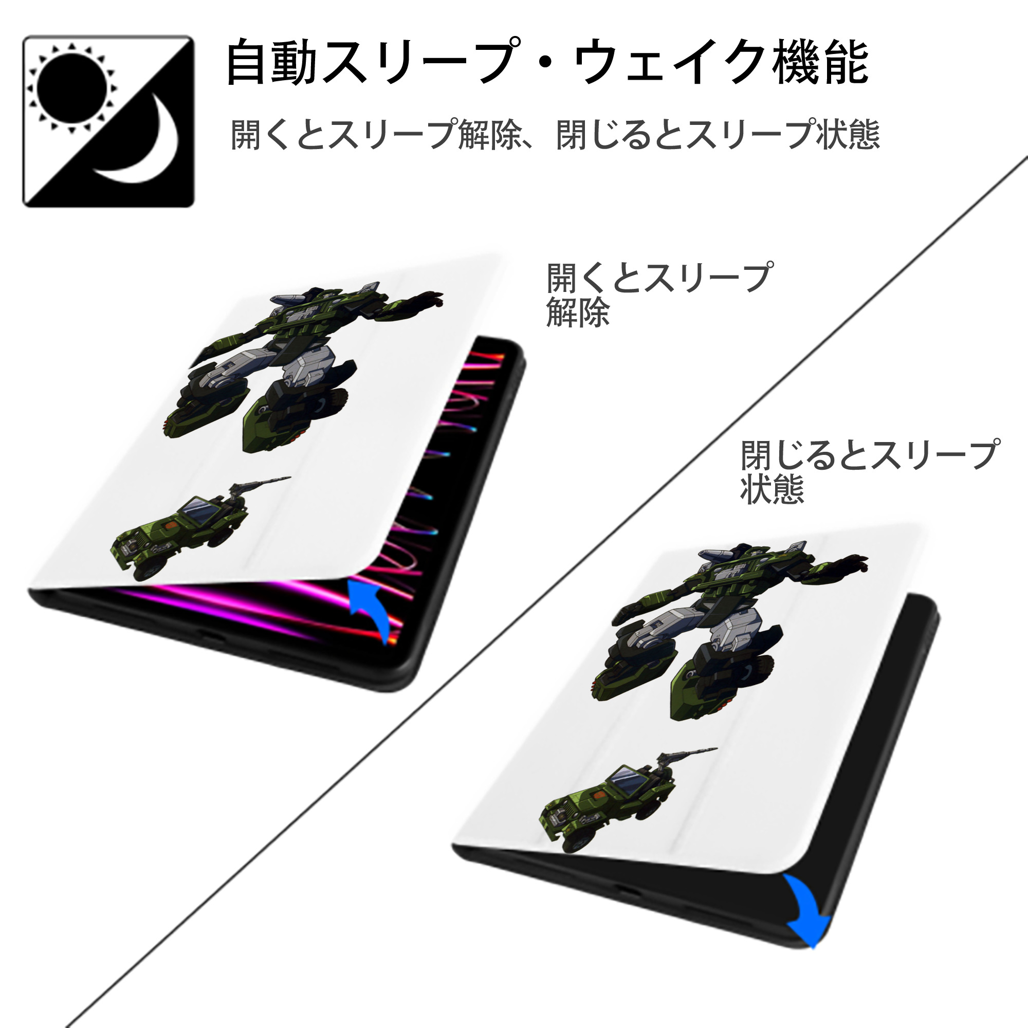  IPad ケース ペン収納付き 三つ折りスタンド PUレザー×シリコン 対応機種9.5/10.5/10.9インチ
