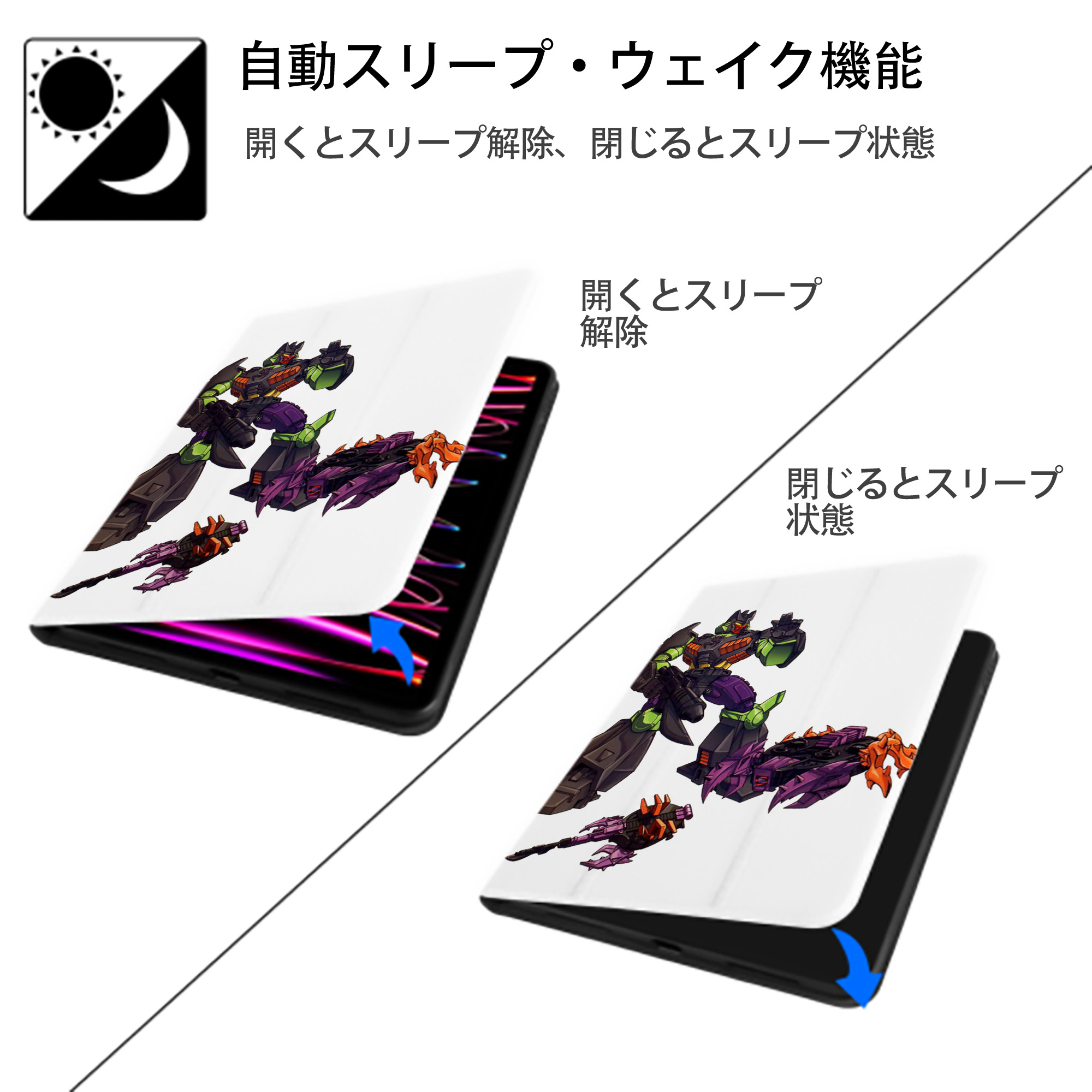  IPad ケース ペン収納付き 三つ折りスタンド PUレザー×シリコン 対応機種9.5/10.5/10.9インチ