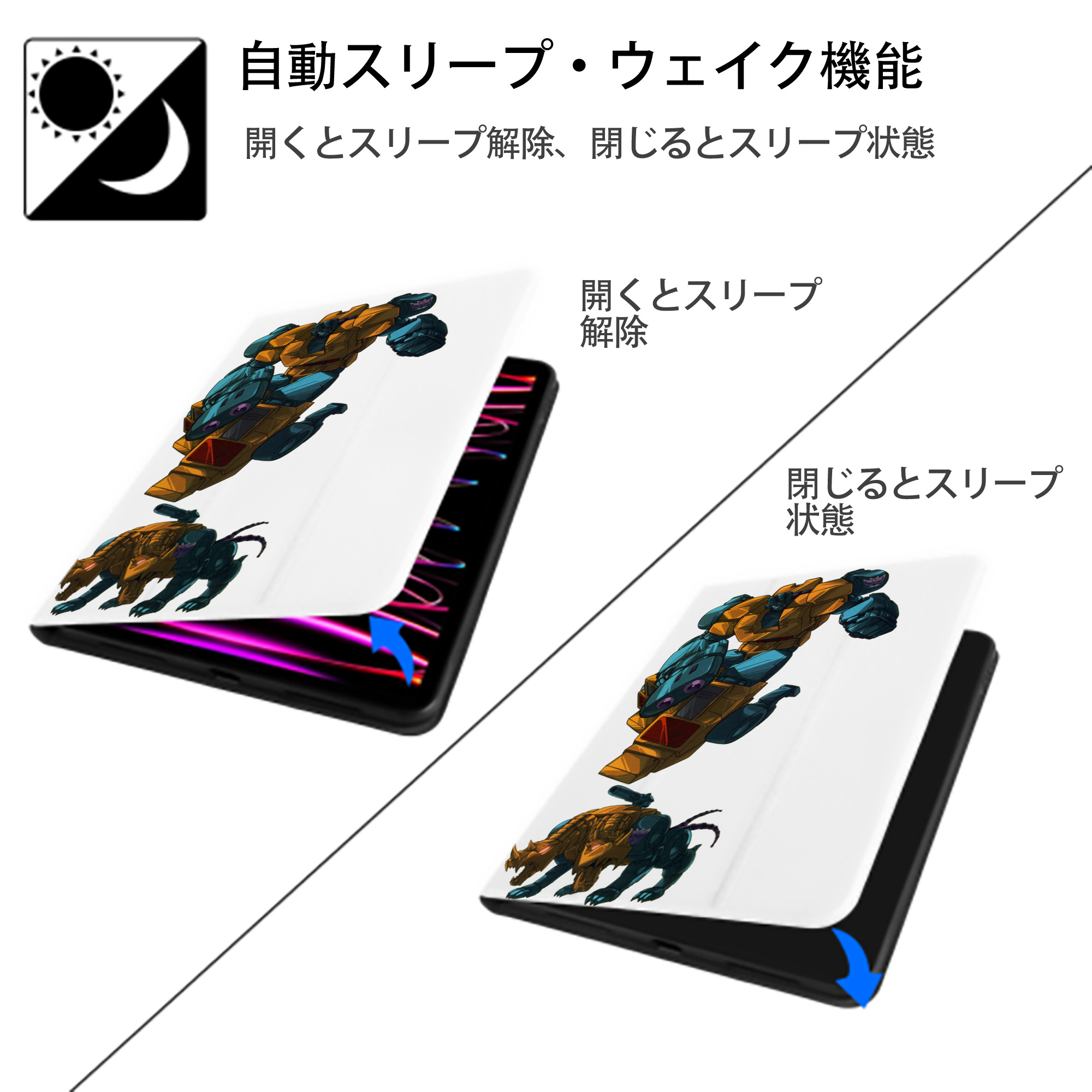  IPad ケース ペン収納付き 三つ折りスタンド PUレザー×シリコン 対応機種9.5/10.5/10.9インチ