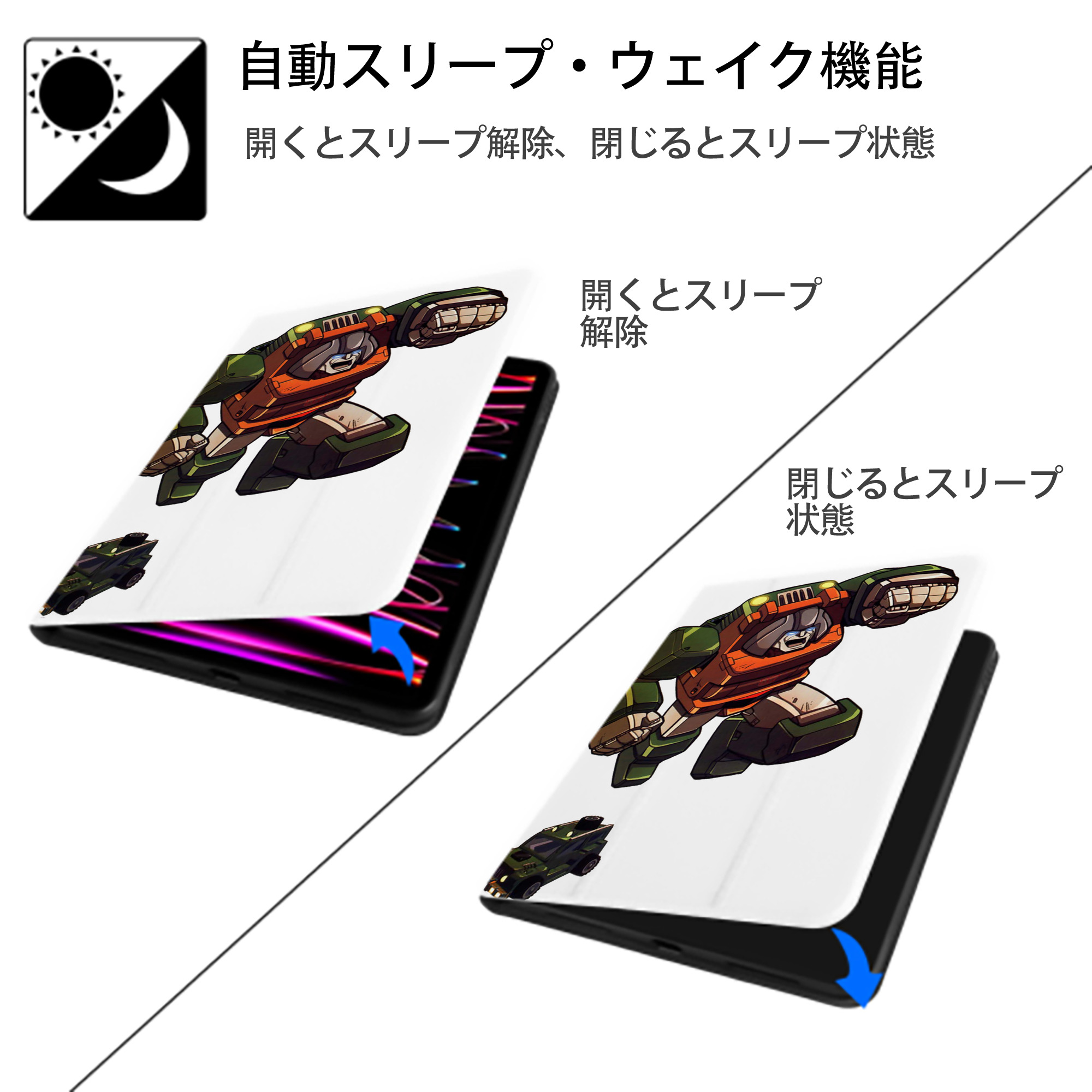  IPad ケース ペン収納付き 三つ折りスタンド PUレザー×シリコン 対応機種9.5/10.5/10.9インチ