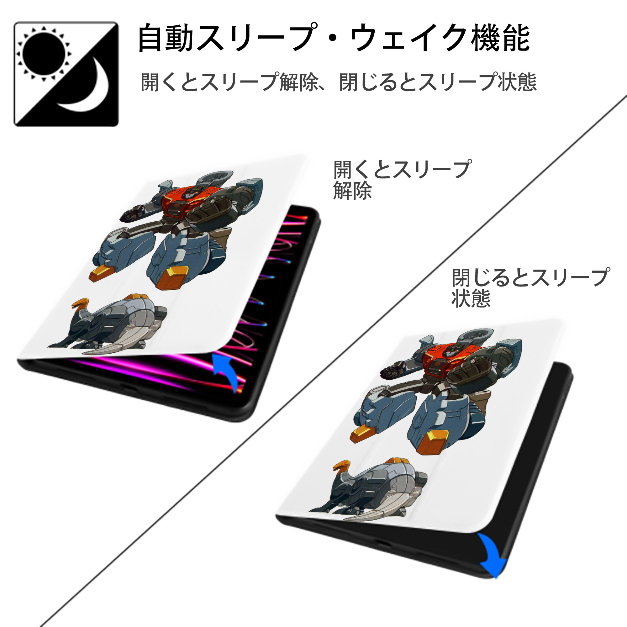  IPad ケース ペン収納付き 三つ折りスタンド PUレザー×シリコン 対応機種9.5/10.5/10.9インチ