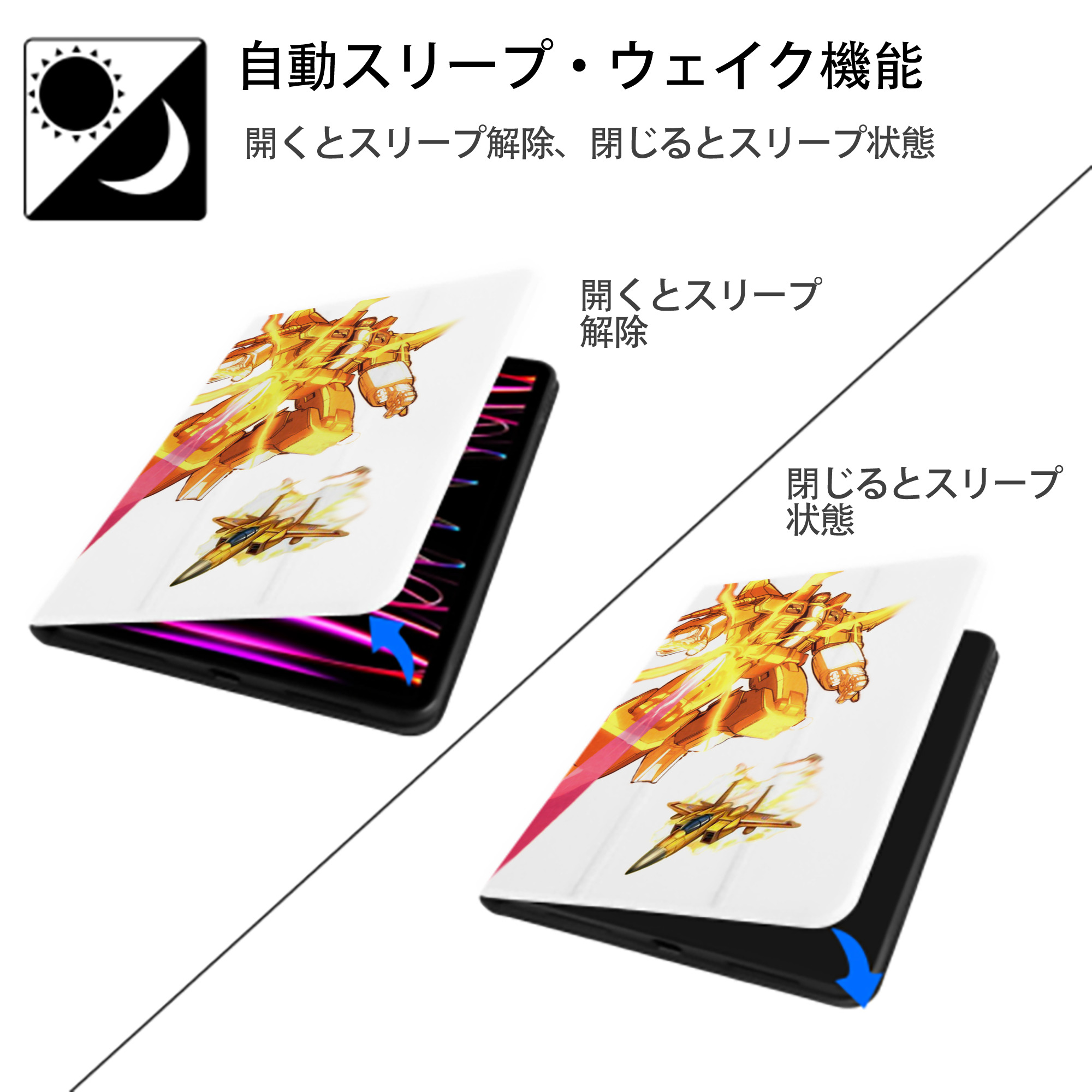  IPad ケース ペン収納付き 三つ折りスタンド PUレザー×シリコン 対応機種9.5/10.5/10.9インチ