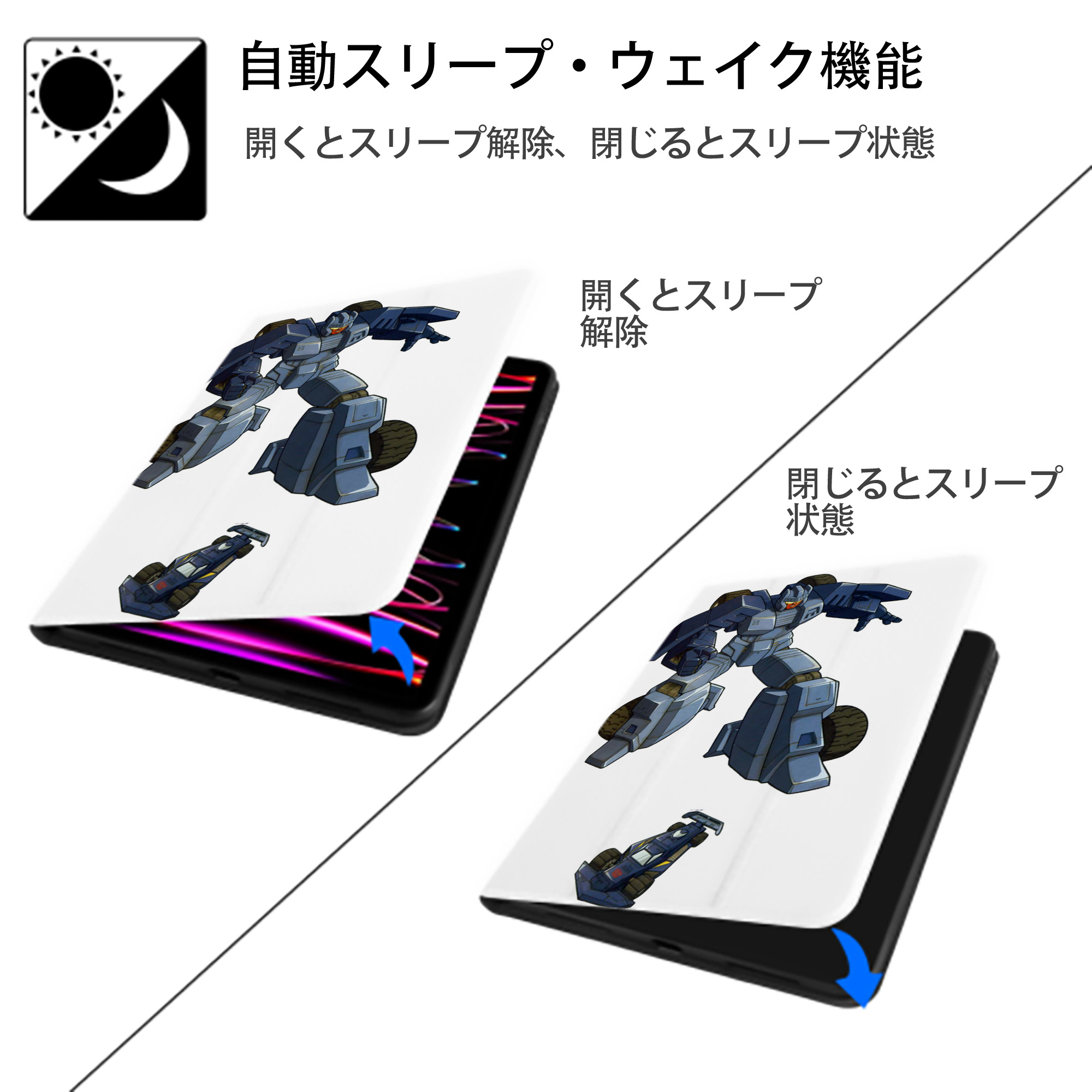  IPad ケース ペン収納付き 三つ折りスタンド PUレザー×シリコン 対応機種9.5/10.5/10.9インチ